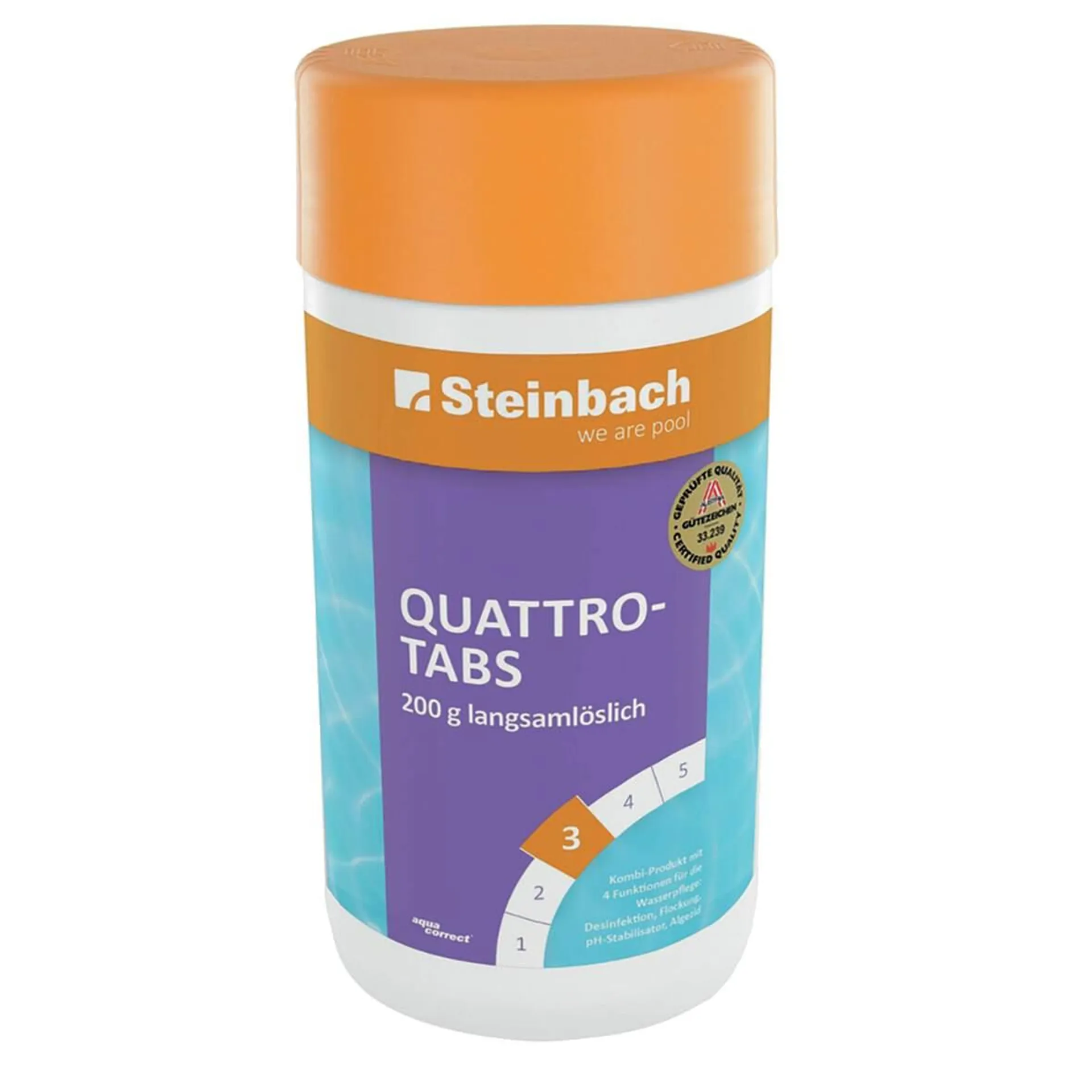 Quattrotabs 200g, 1kg langsamlöslich