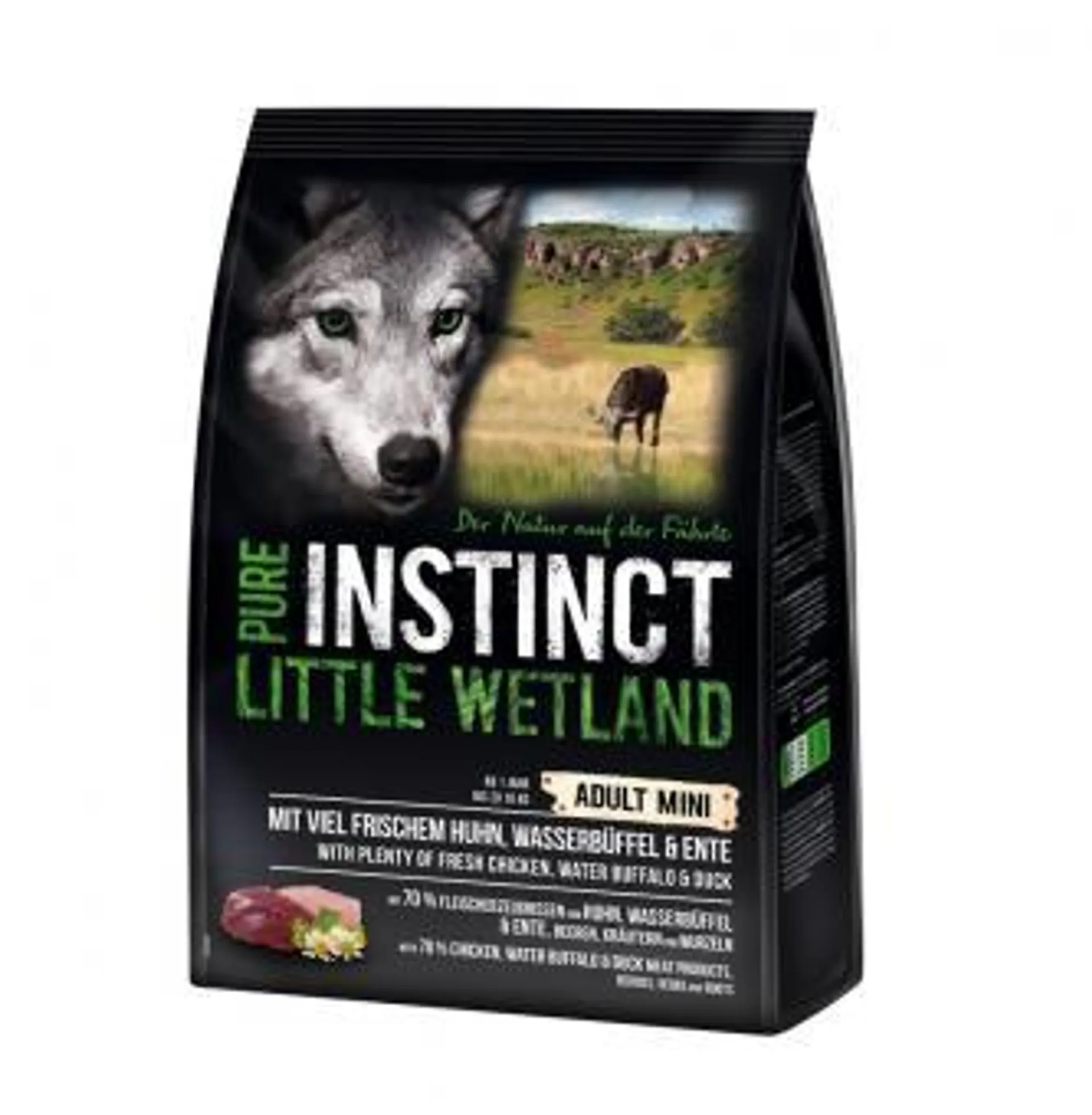 PURE INSTINCT MINI Little Wetland 1kg mit Huhn, Wasserbüffel und Ente