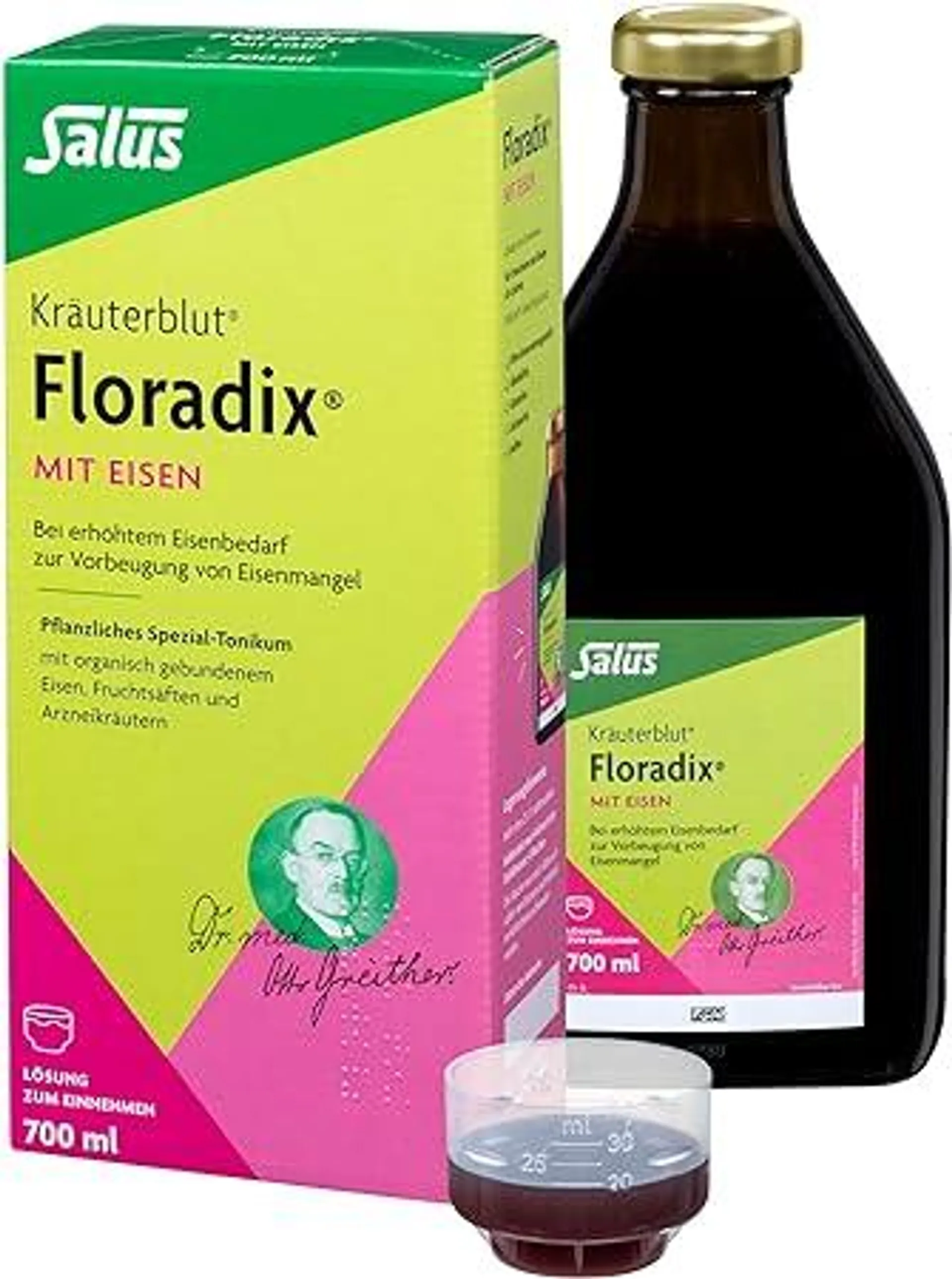 Kräuterblut Floradix mit Eisen - Lösung zum Einnehmen 1x 700 ml - bei erhöhtem Eisenbedarf zur Vorbeugung von Eisenmangel - pflanzliches Tonikum, wertvollen Kräuterauszügen und Vitamin C