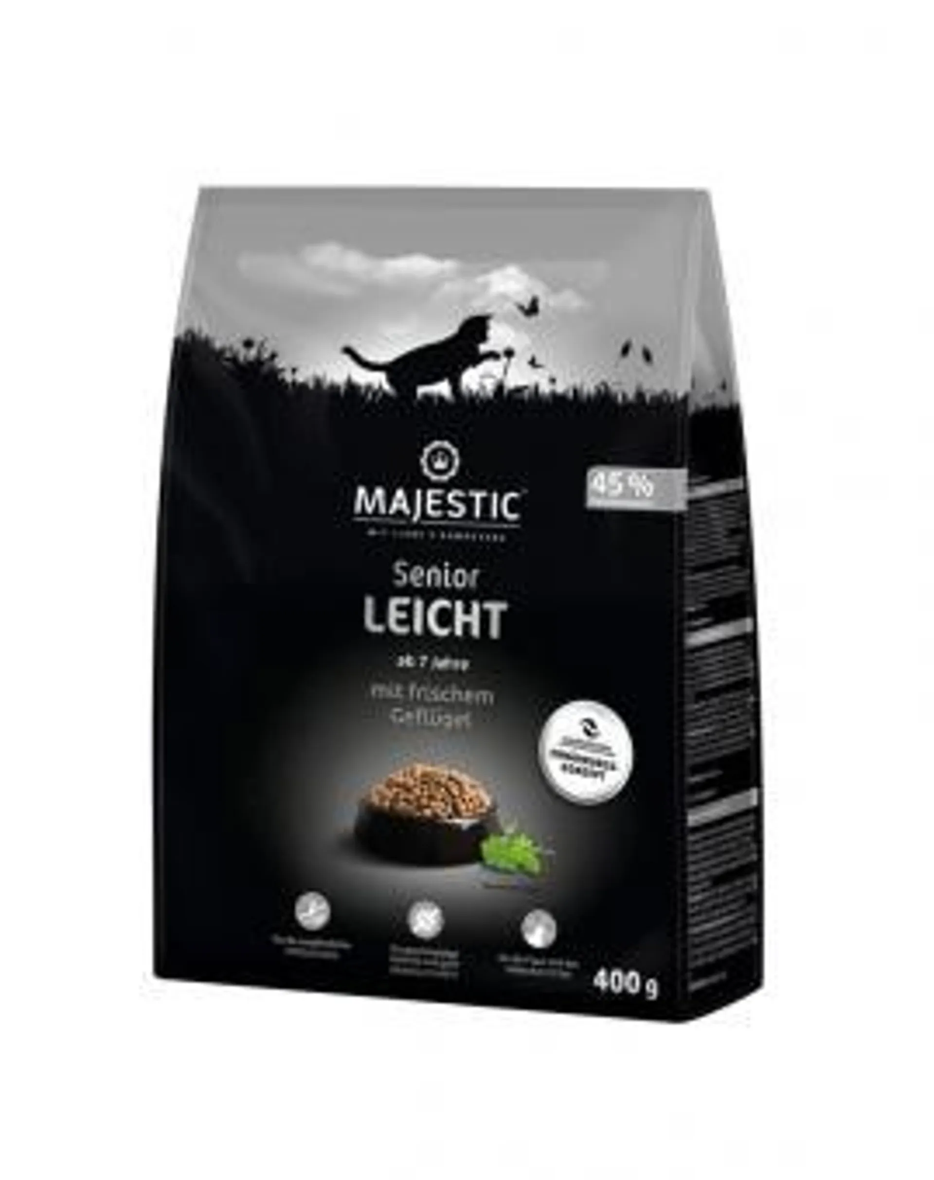 MAJESTIC Katze Senior 400g Beutel mit Geflügel