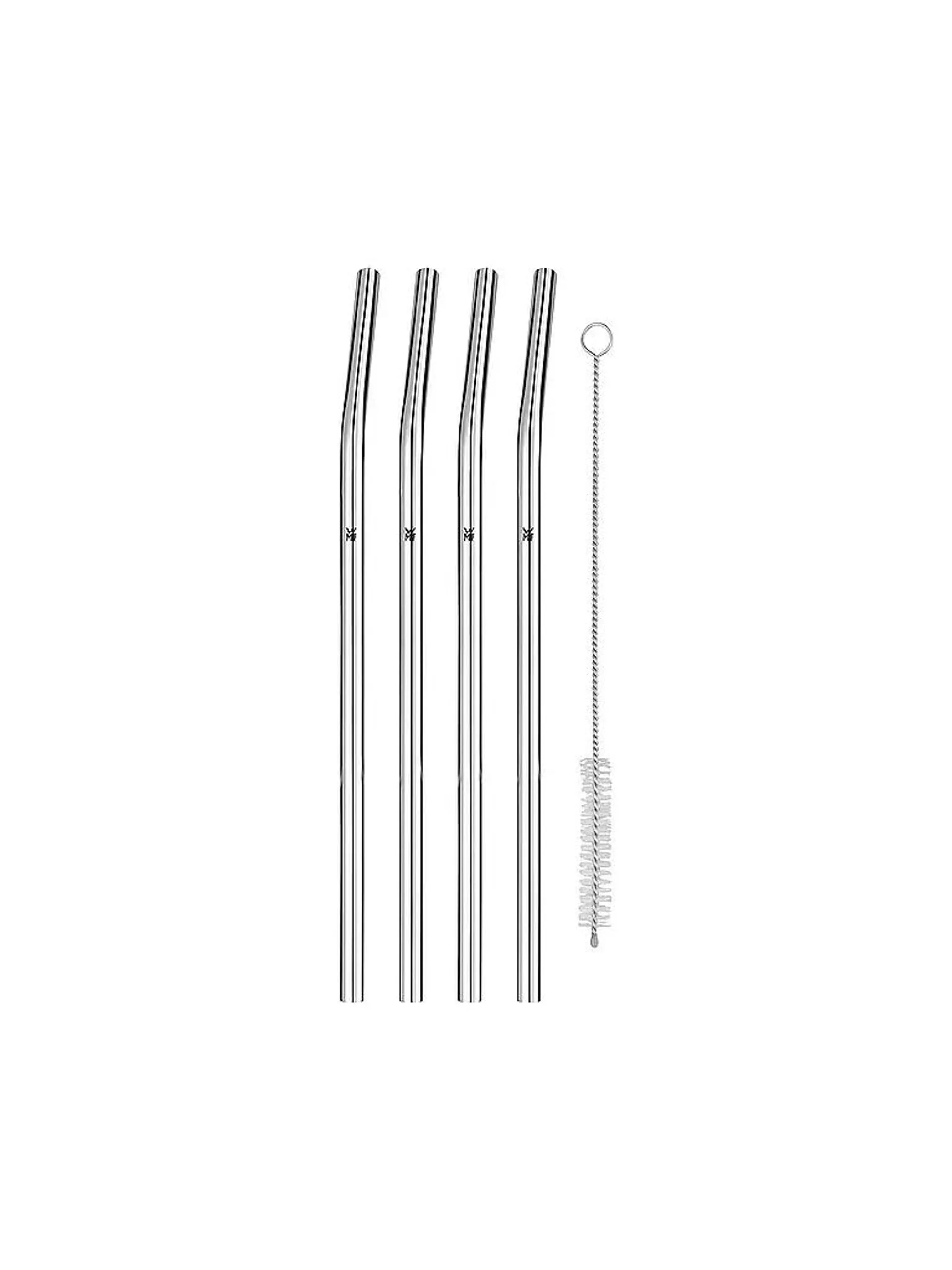 Baric Cromargan Trinkhalm-Set, 24 cm, 7-teilig inkl. Bürste