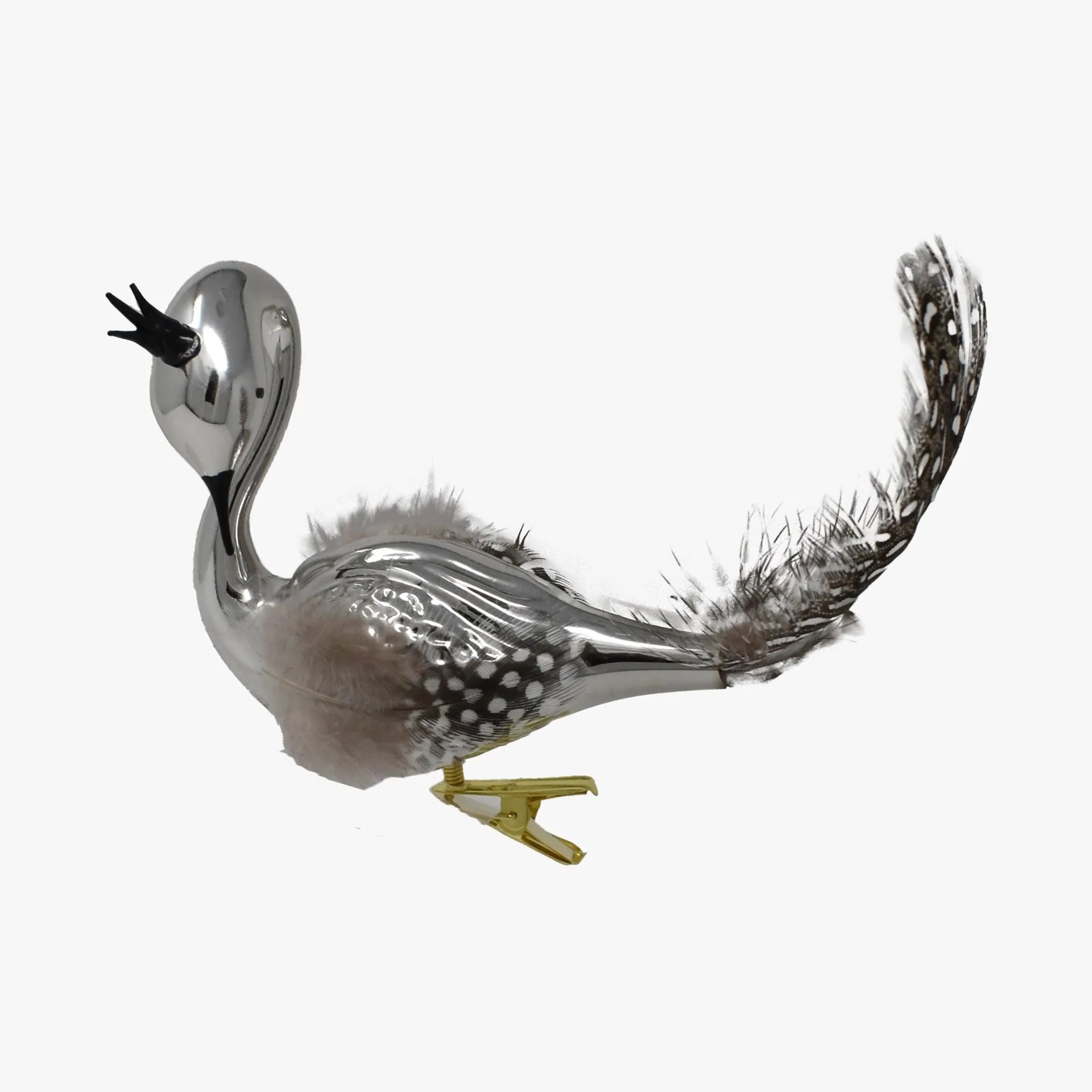 GLASFIGUR SCHWAN silber