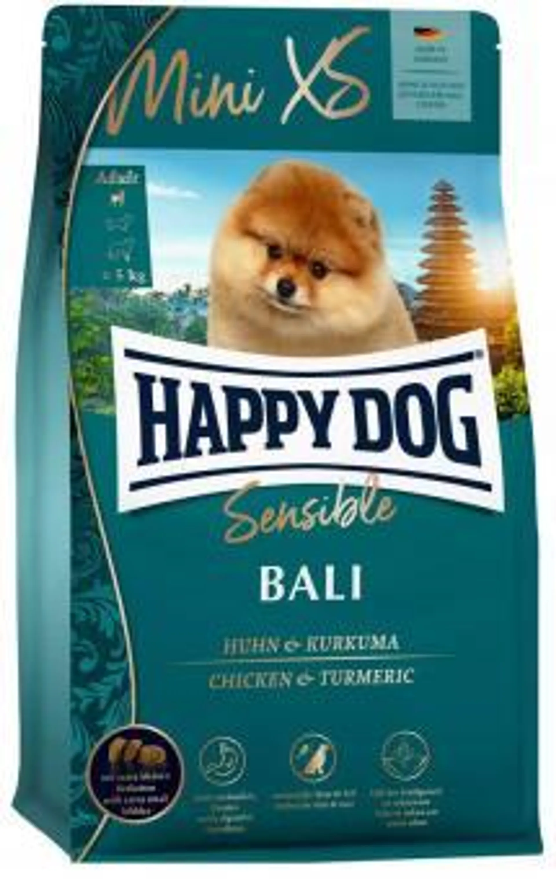 HAPPY DOG Sensible Mini XS Bali 300g mit Huhn und Kurkuma