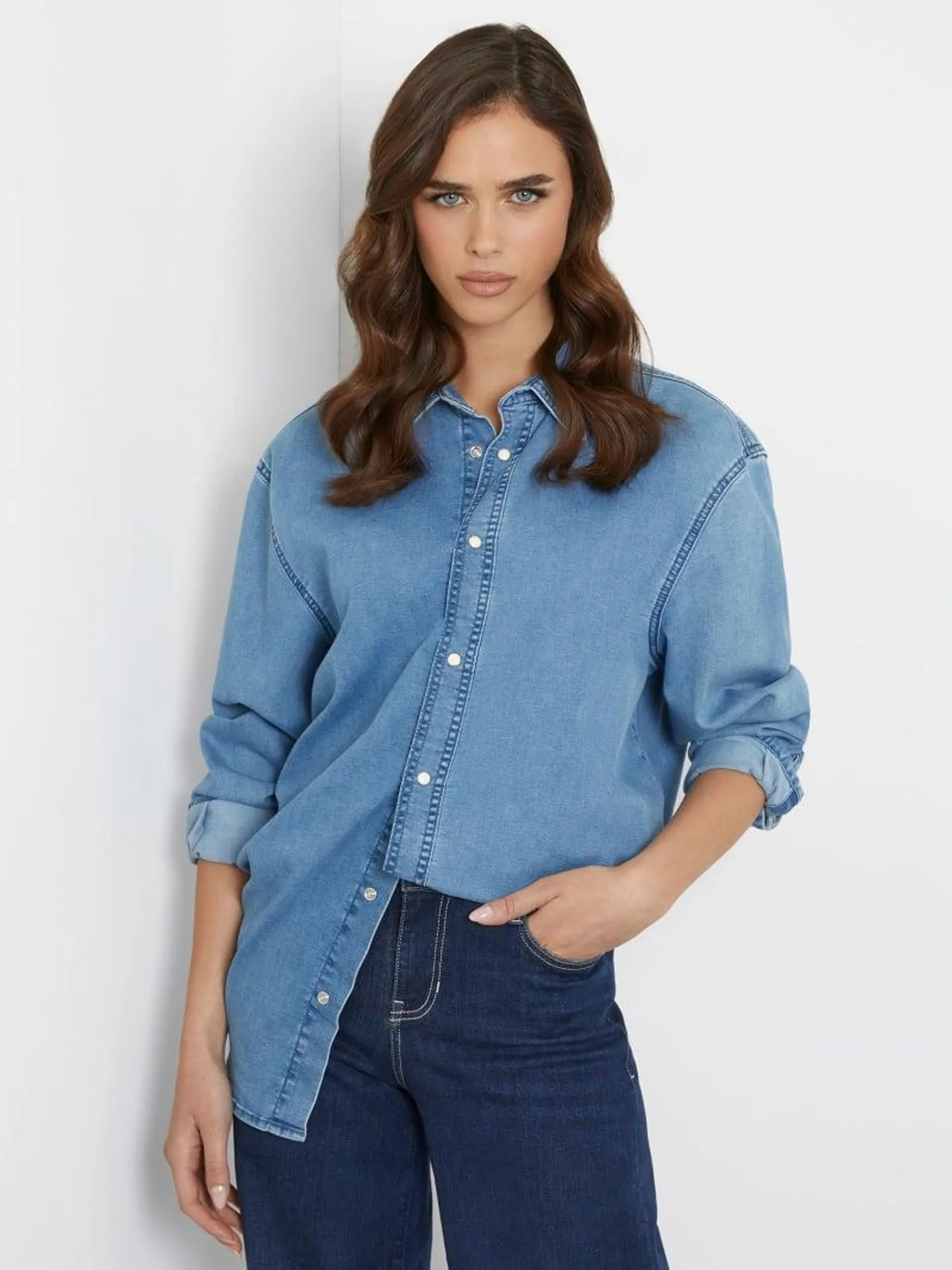 Jeansbluse relaxed fit