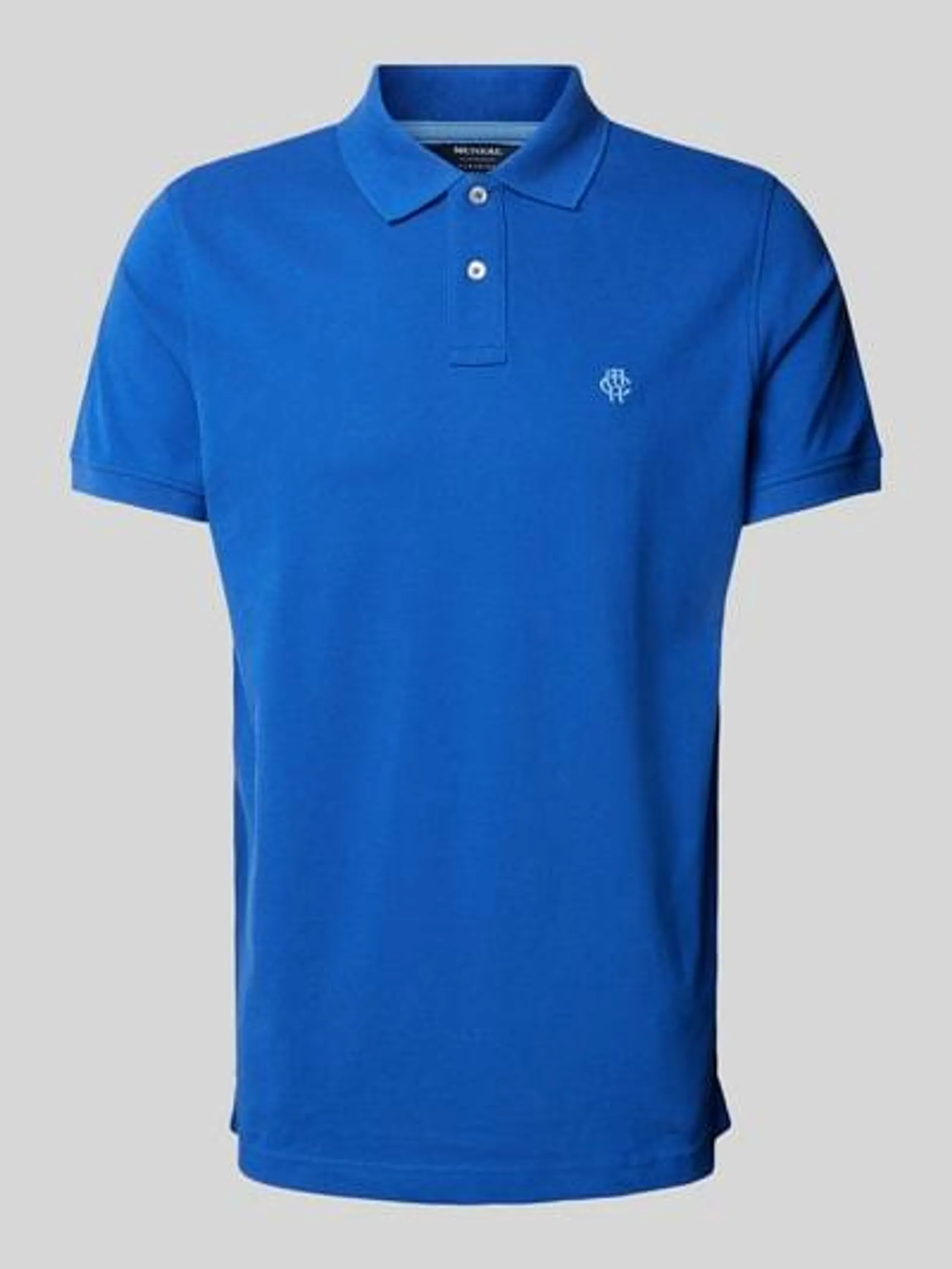 Poloshirt mit Label-Stitching in royal