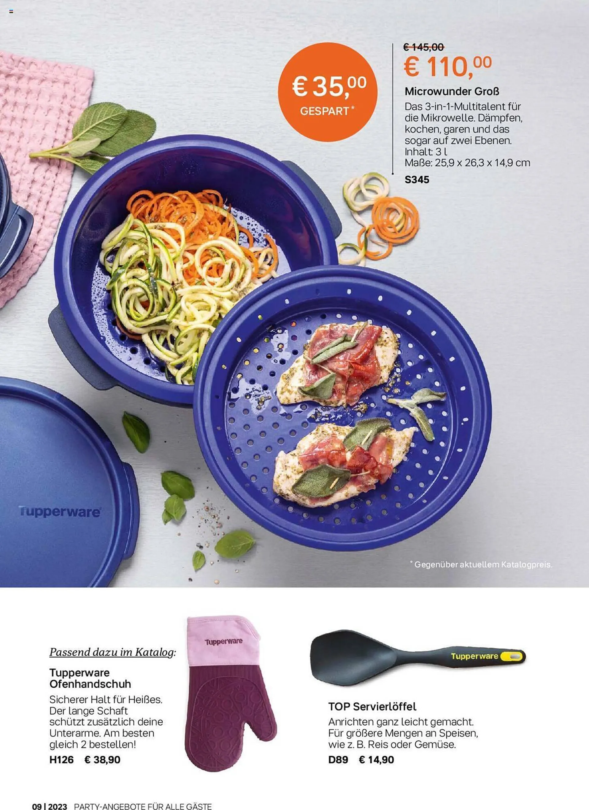 Tupperware Flugblatt von 4. September bis 1. Oktober 2023 - Flugblätt seite  3