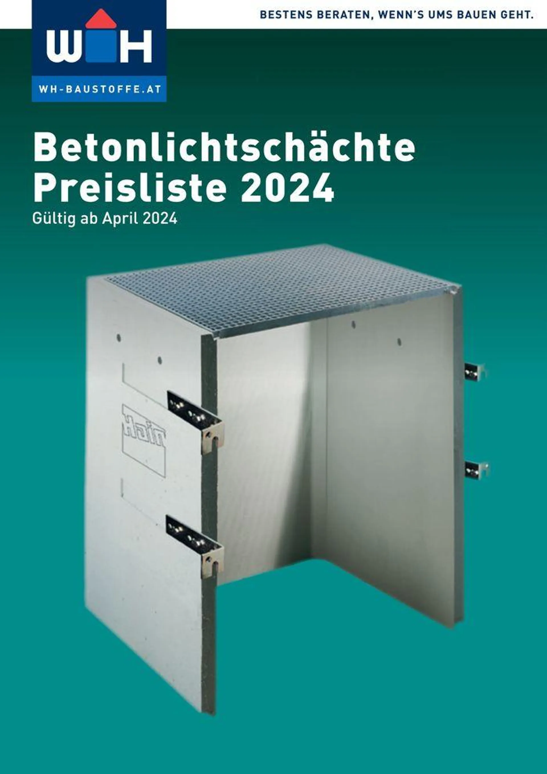 Betonlistschächte Preisliste 2024 - 1