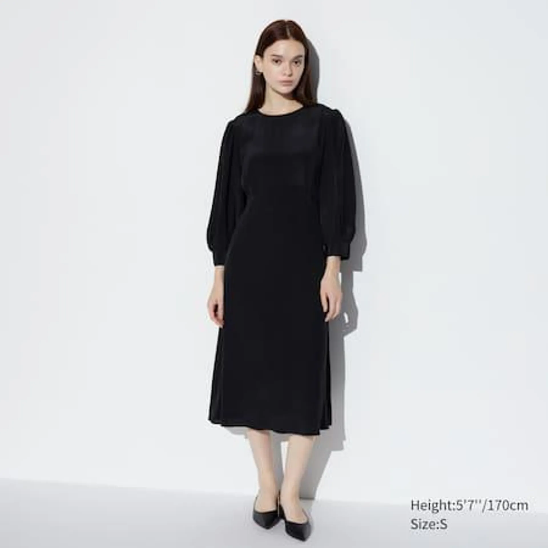 Flared 3/4 Sleeved Dress