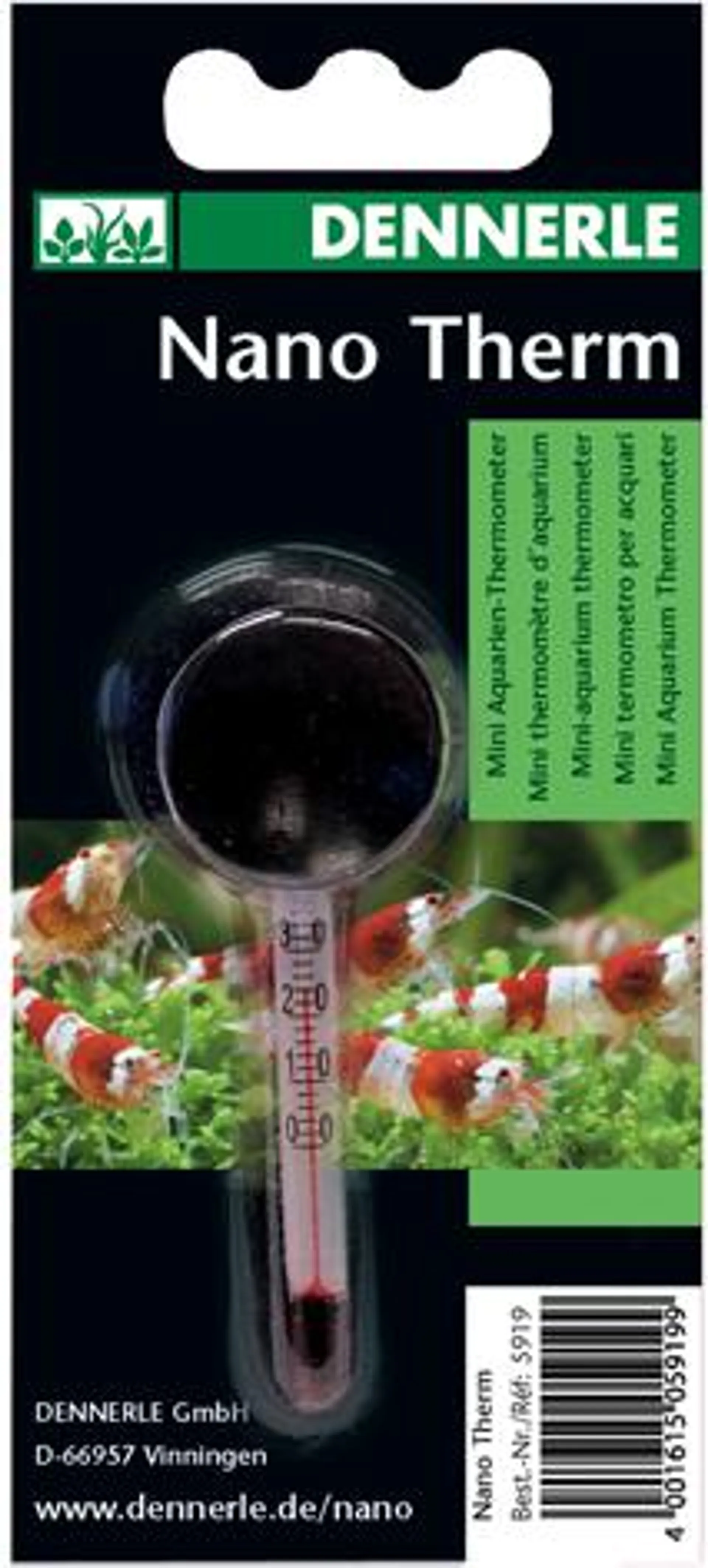 Dennerle Nano Therm Mini Aquarien-Thermometer Aquarium Zubehör