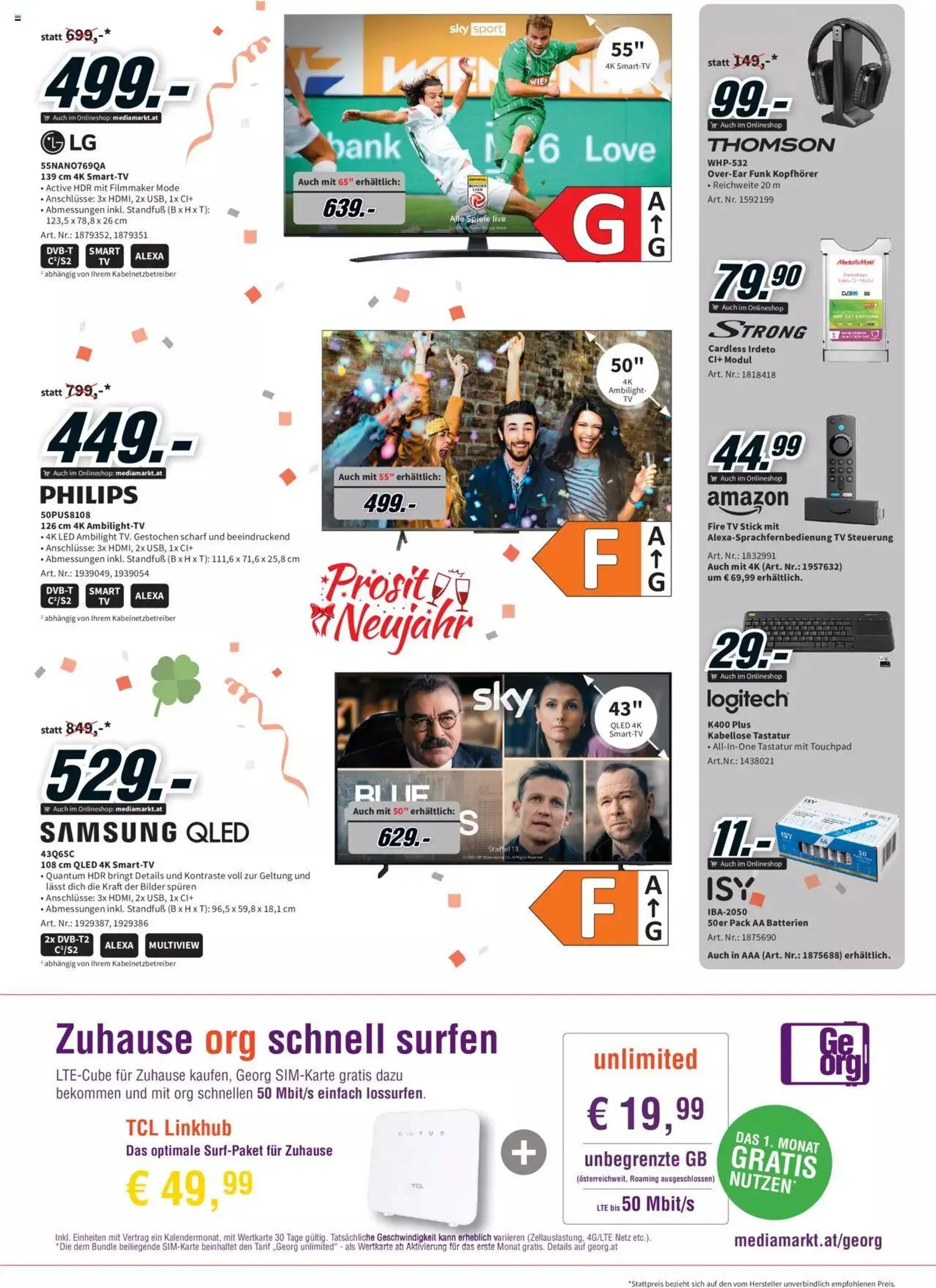 Media Markt Angebote von 7. Jänner bis 20. Jänner 2024 - Flugblätt seite  3