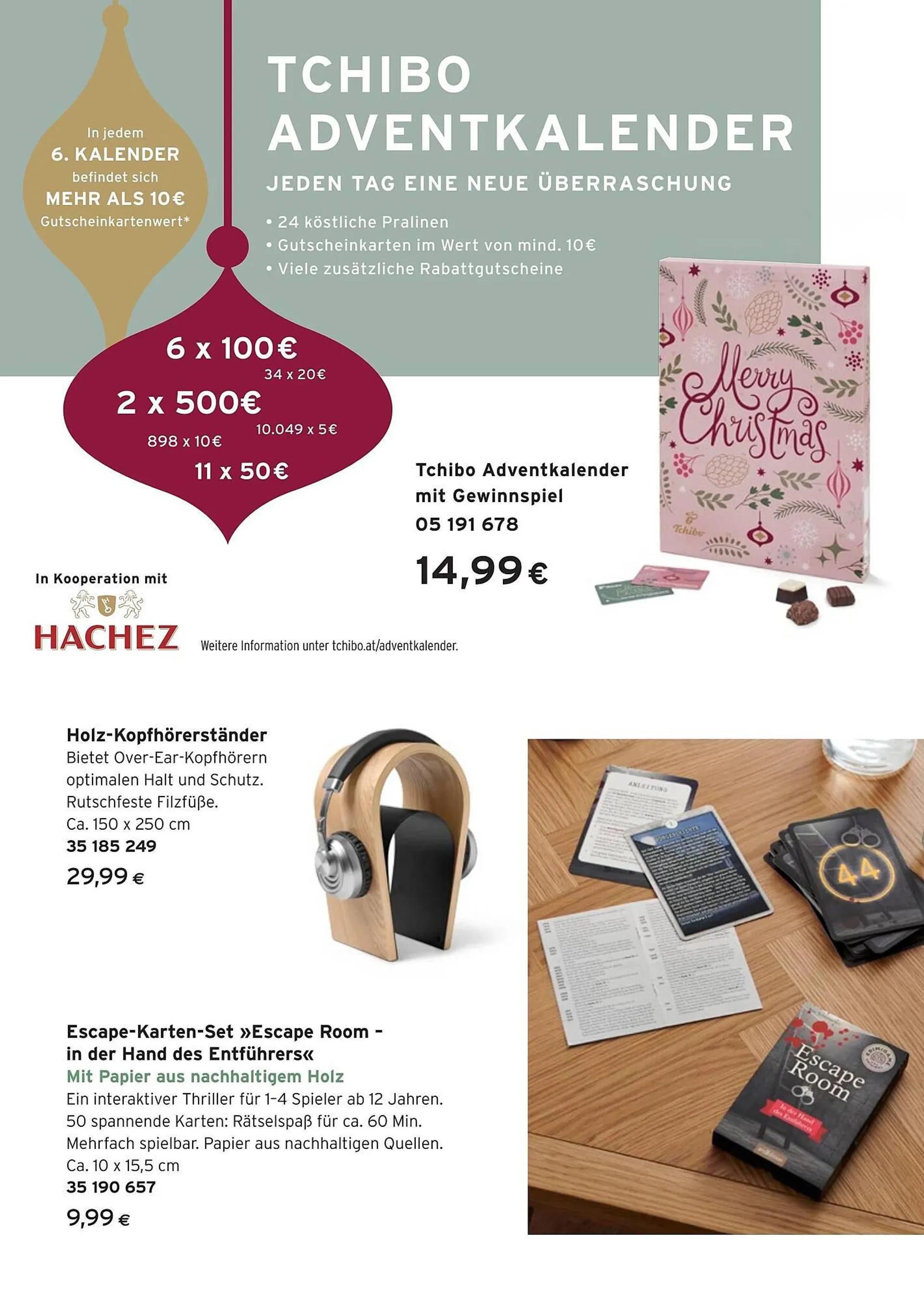 Tchibo Eduscho Flugblatt von 28. November bis 31. Dezember 2023 - Flugblätt seite  3