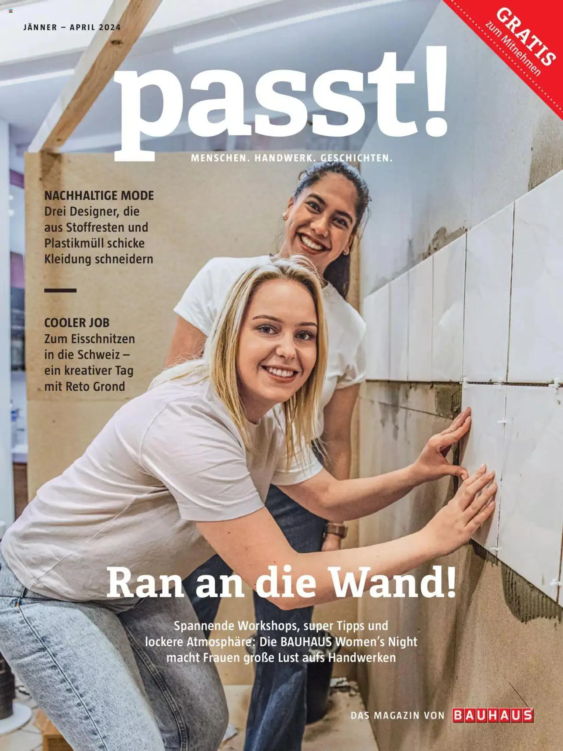 Bauhaus passt! Magazin von 1. Jänner bis 4. April 2024 - Flugblätt seite  