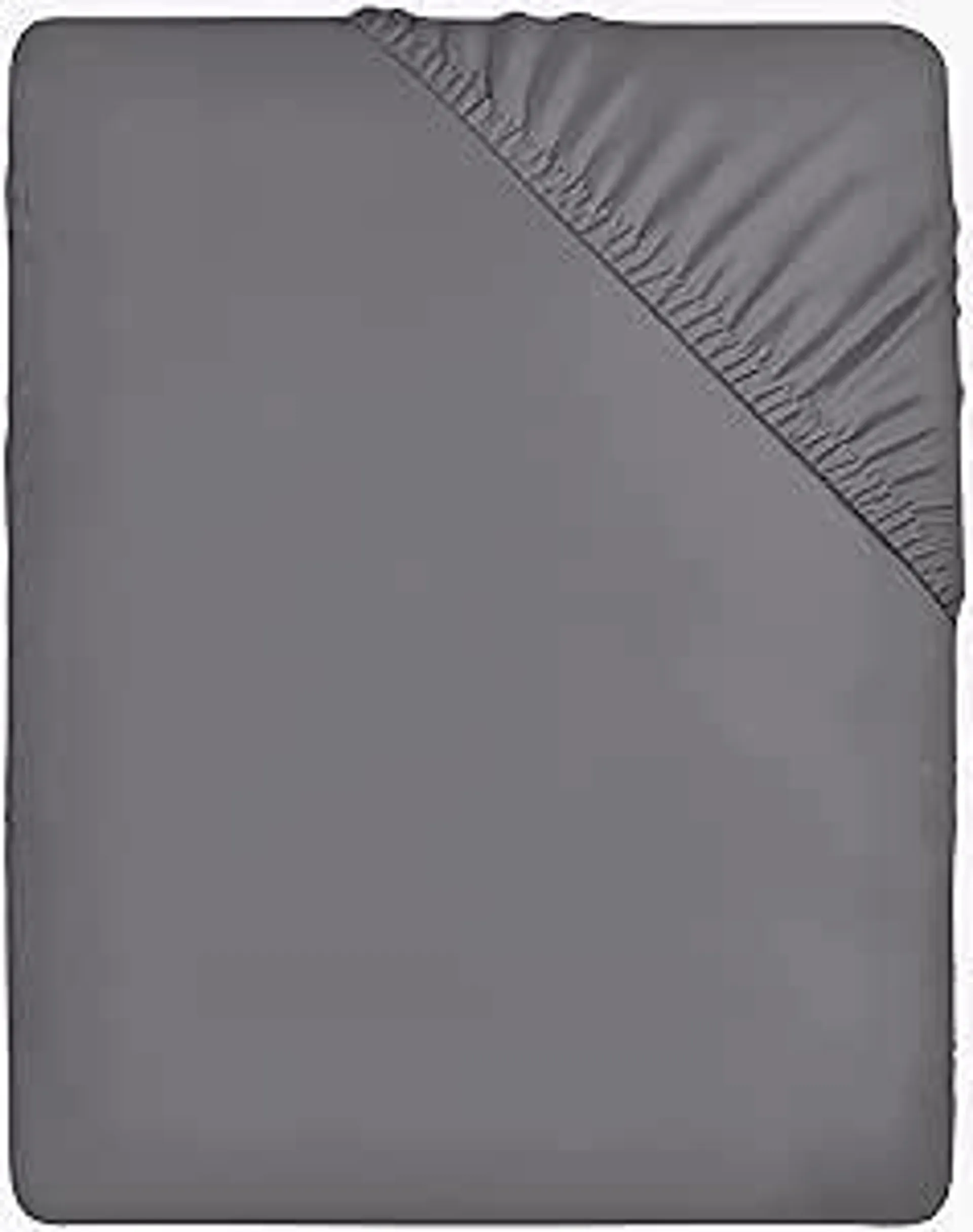 Utopia Bedding Spannbettlaken, Grau, 180 x 200 cm – 35 cm Zuschnitte für Dicke Matratzen, gebürstetes Mikrofaser-Polyester