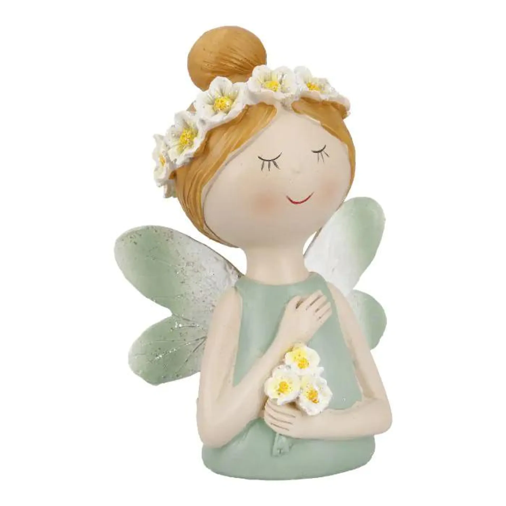 Elfe Daisy mit Blumenkranz, 16 cm