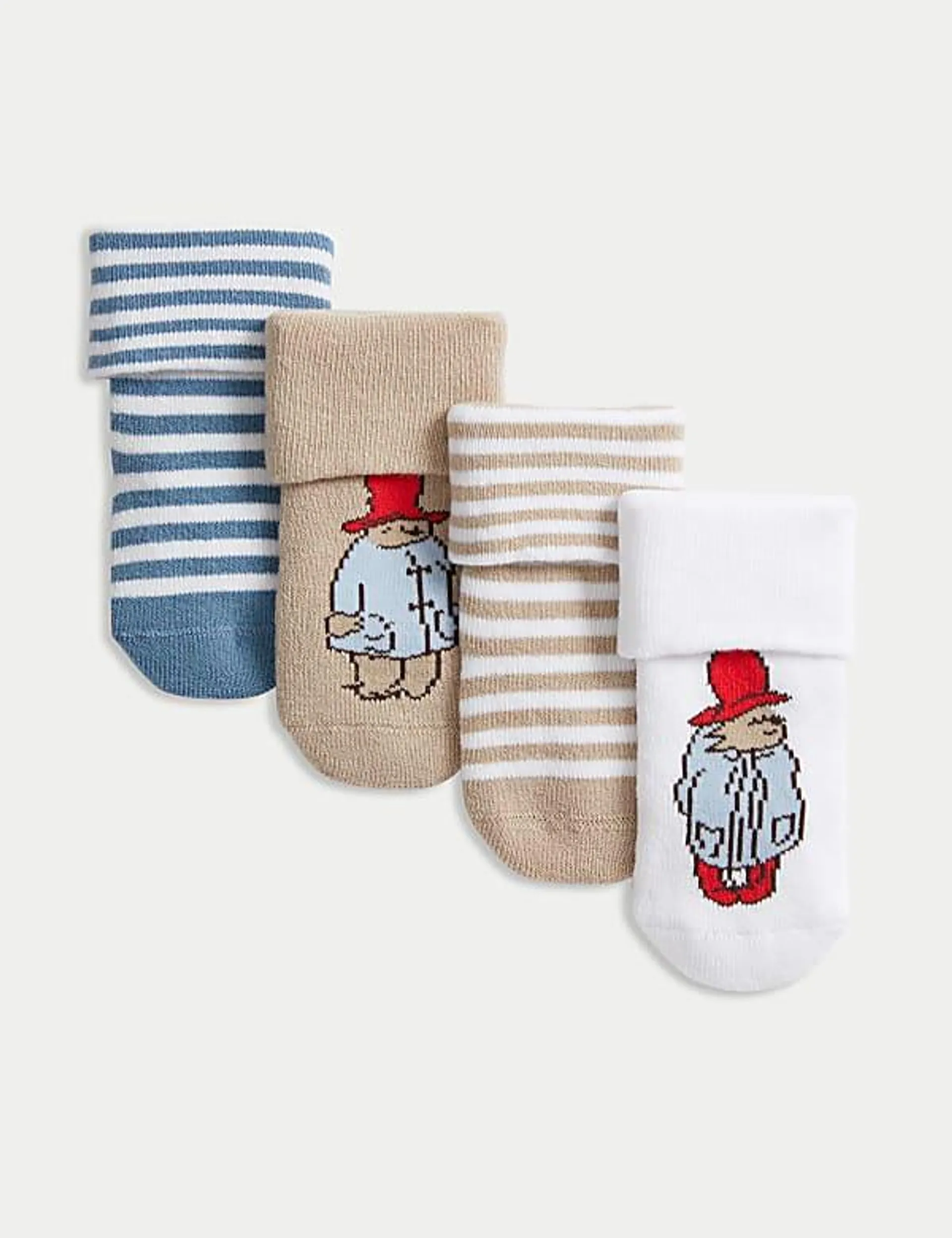 4er-Pack Paddington™-Socken mit hohem Baumwollanteil