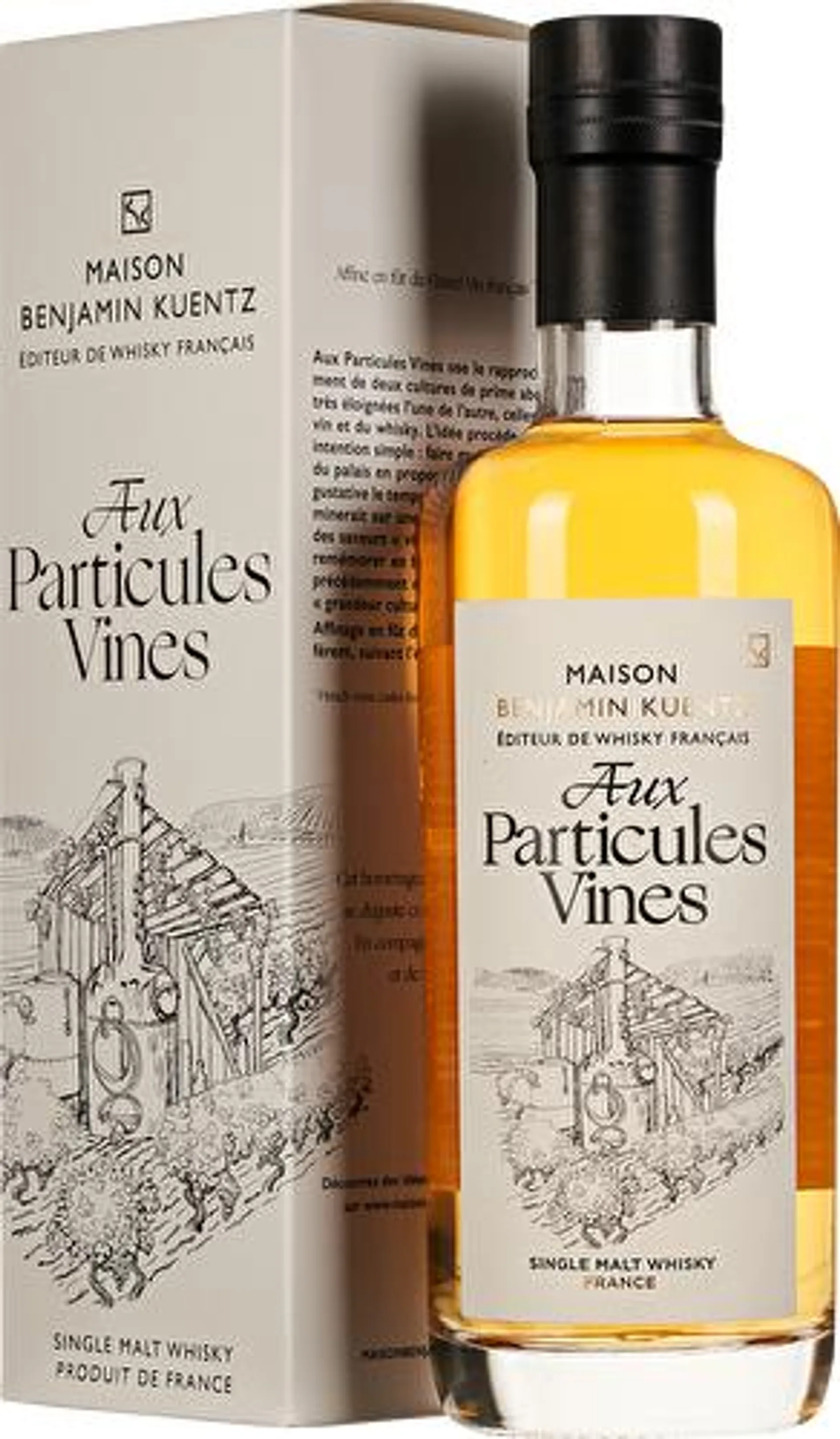 Whisky Single Malt Aux Particules Vines Bordeaux Finish 0,5 Liter im Geschenkkarton