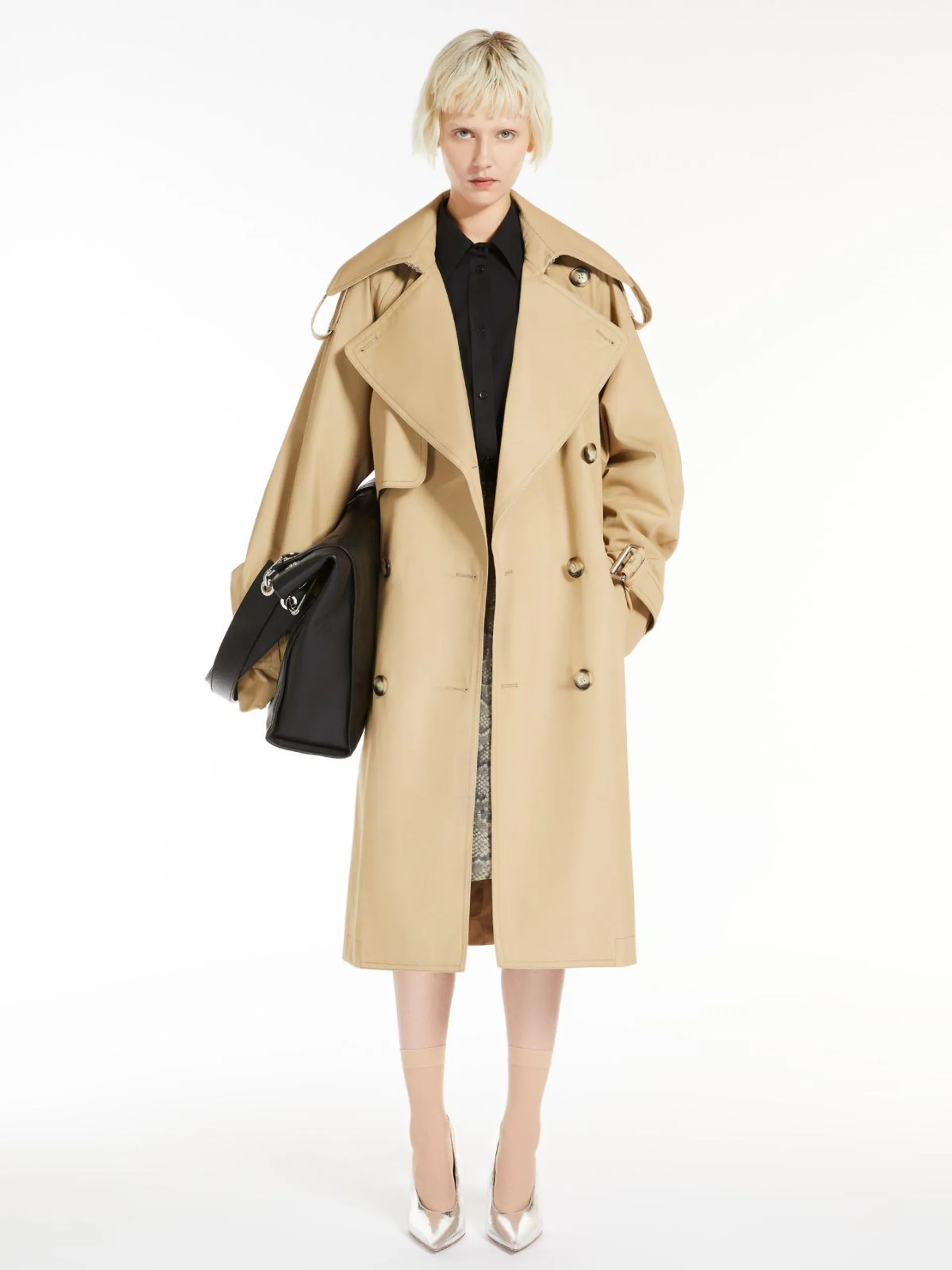 Trenchcoat aus Baumwollgabardine