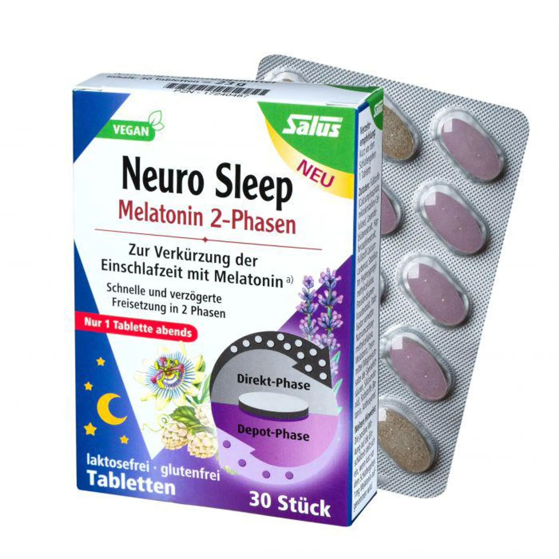 Salus® Neuro Sleep Melatonin 2-Phasen Tabletten 30 Tbl 23g
