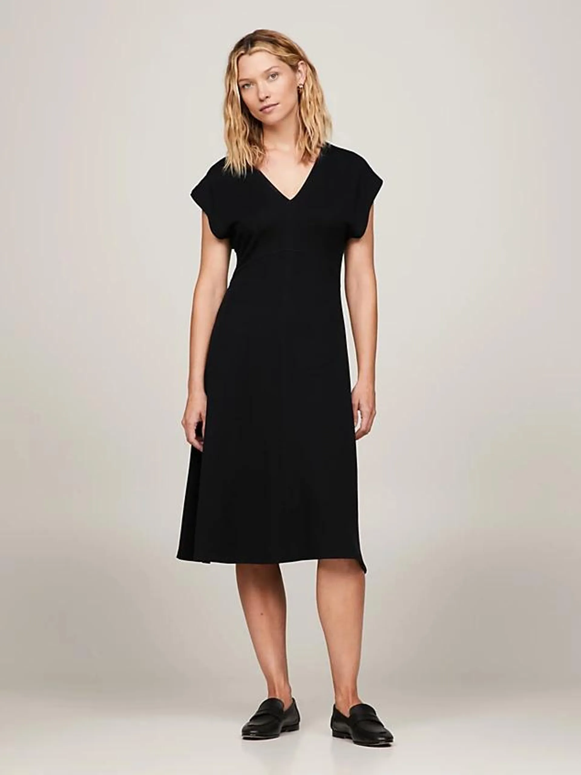 Knielanges Fit-and-Flare-Kleid