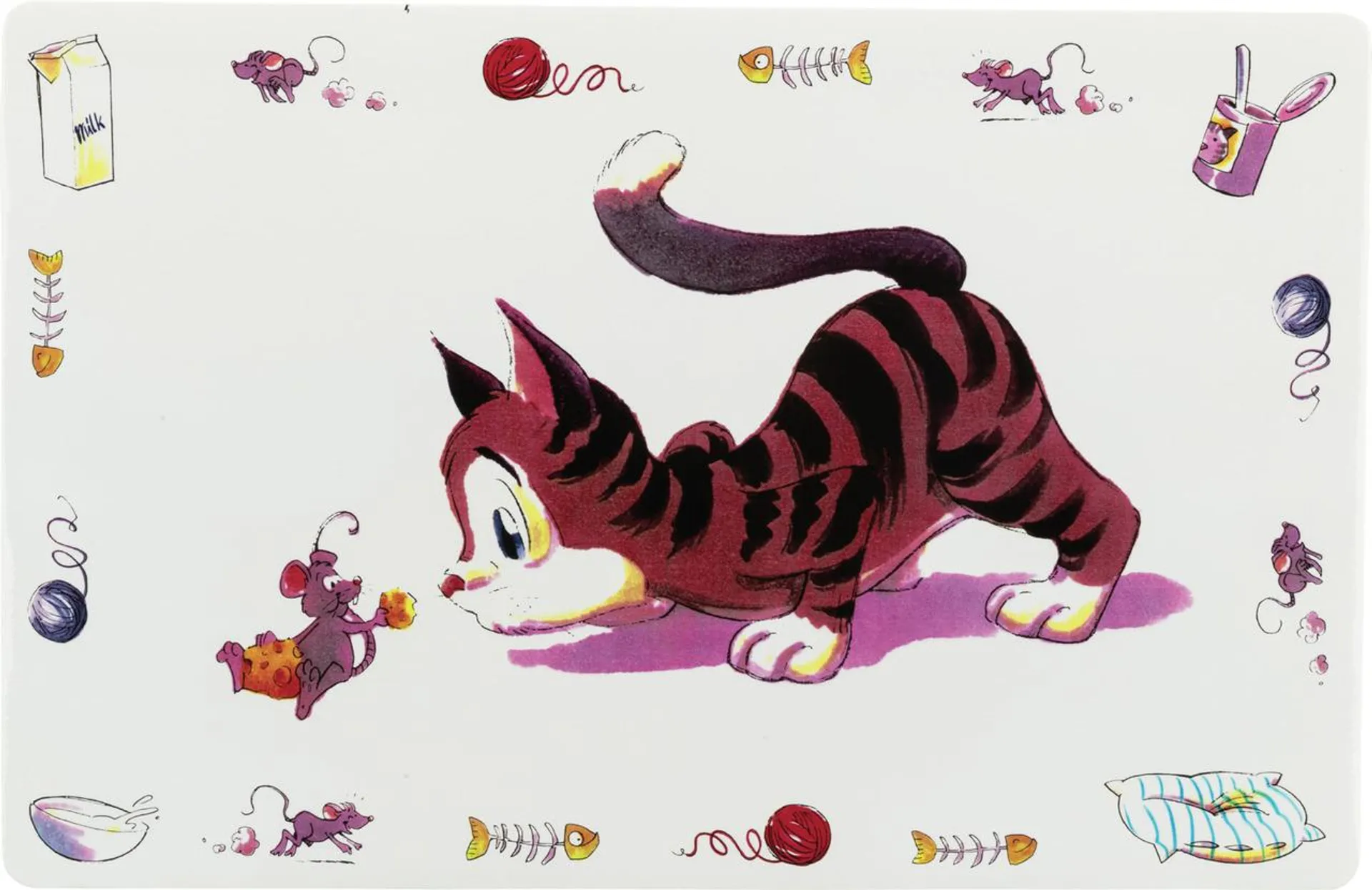 Trixie Napfunterlage Comic Katzen Zubehör 44 x 28 cm