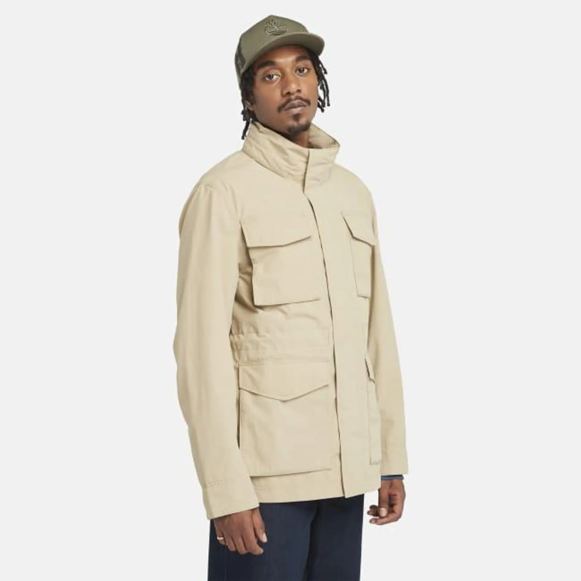 Wasserabweisende Feldjacke für Herren in Beige