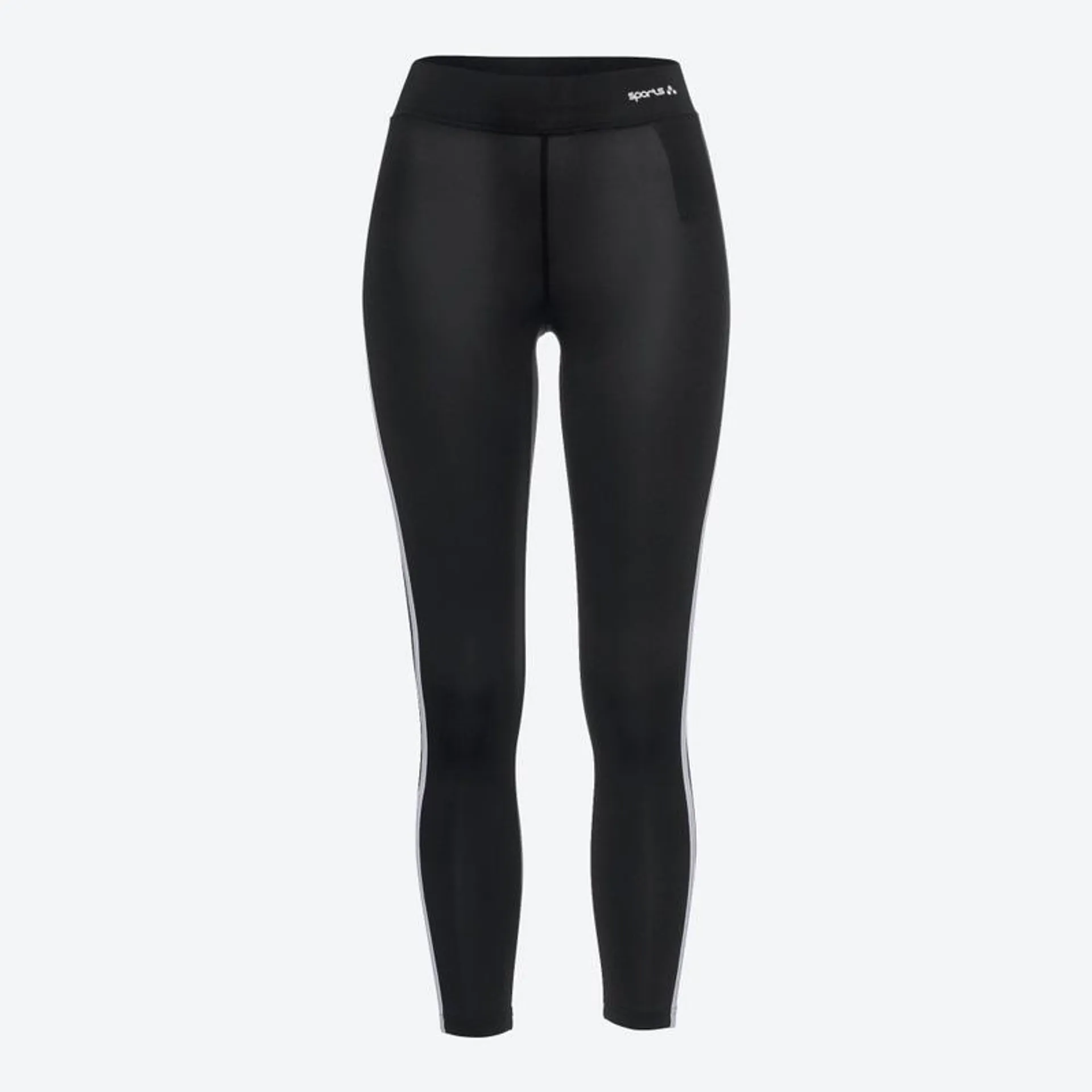 Damen-Sportleggings mit seitlichem Kontrastband