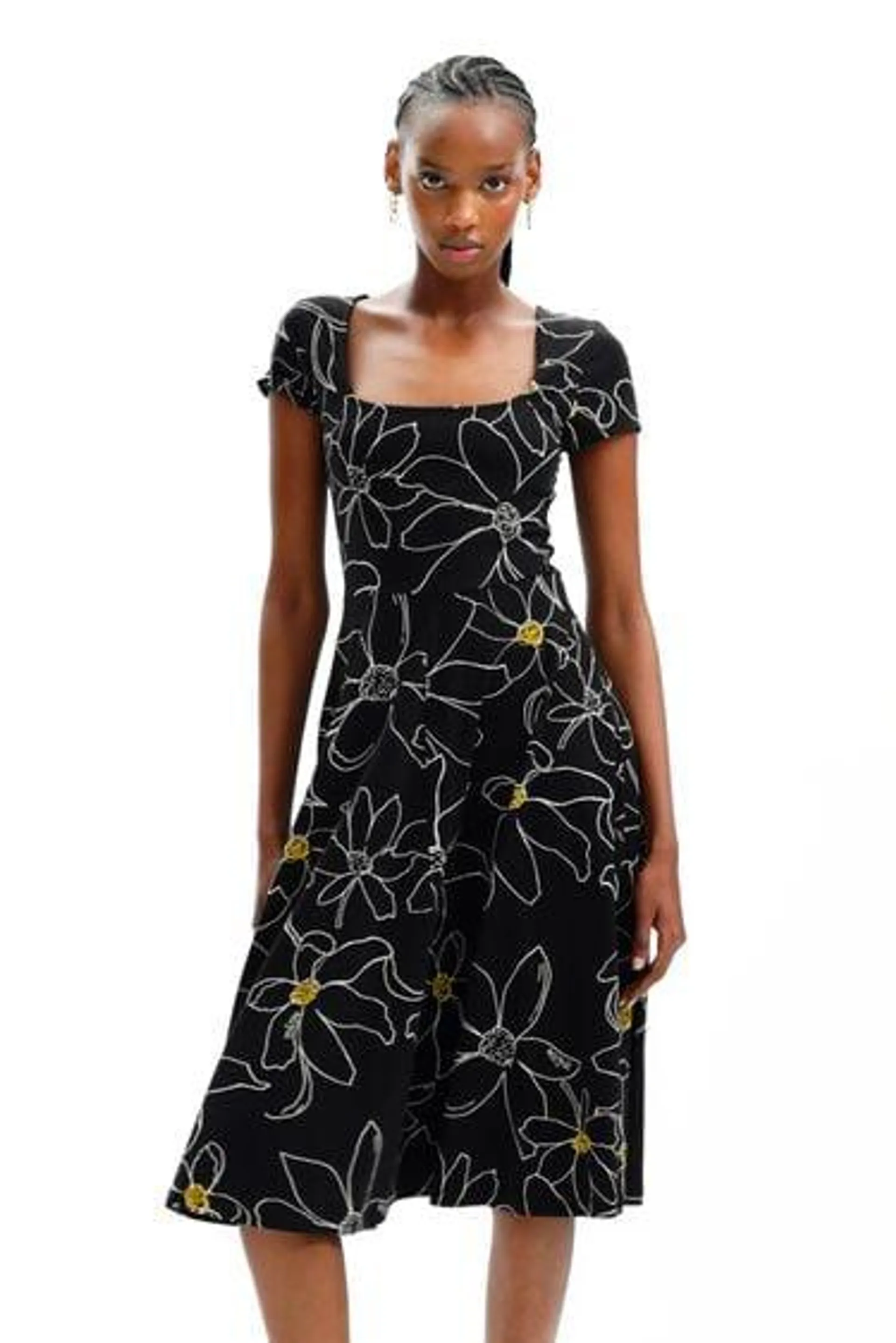 Kleid künstlerische Blumen