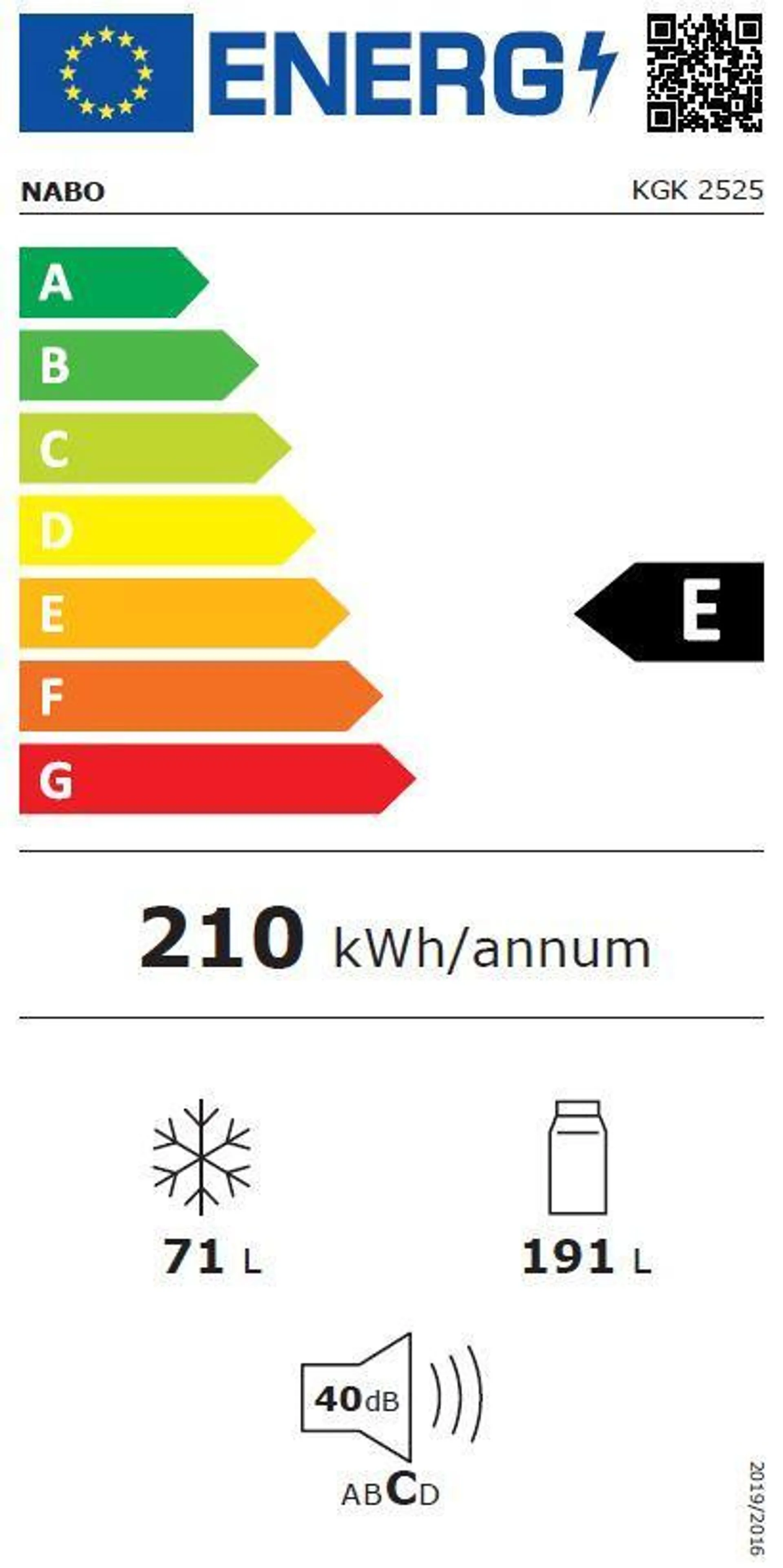 Nabo Kühl-Gefrierkombination Kgk 2525 Edelstahlfarben