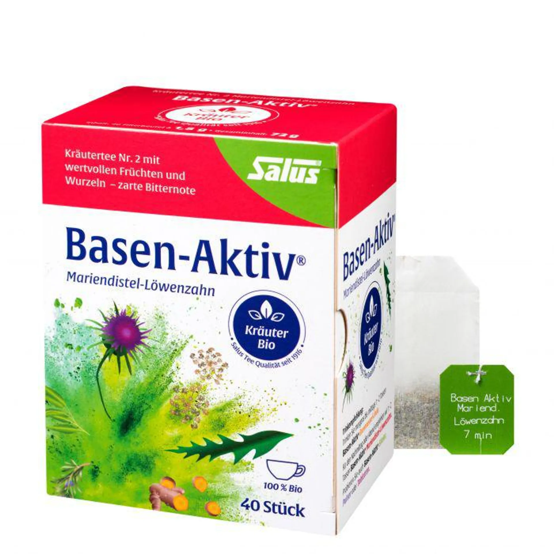 Salus® Basen-Aktiv® Tee N°. 2 Mariendistel-Löwenzahn bio 40 FB 72g