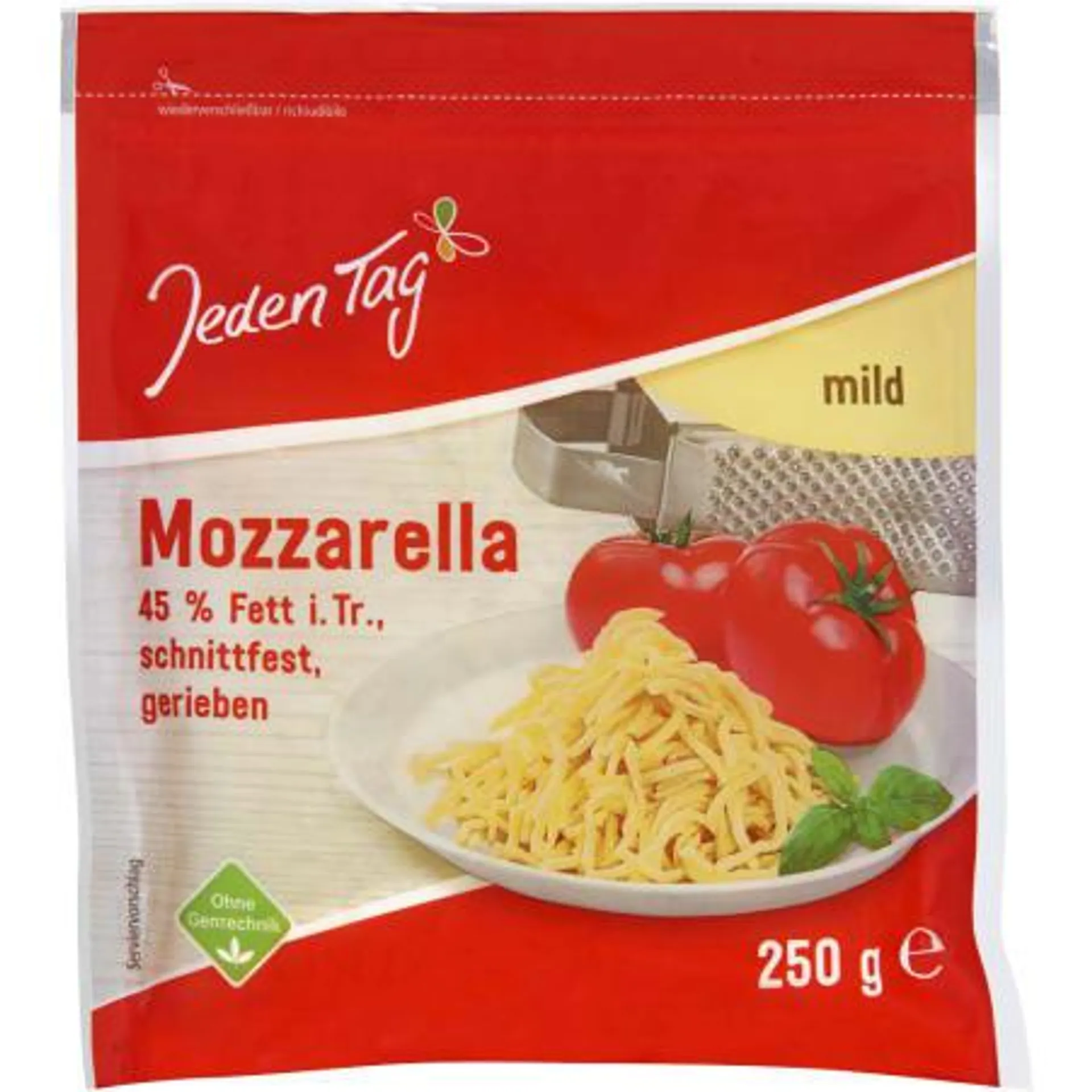 Mozzarella gerieben