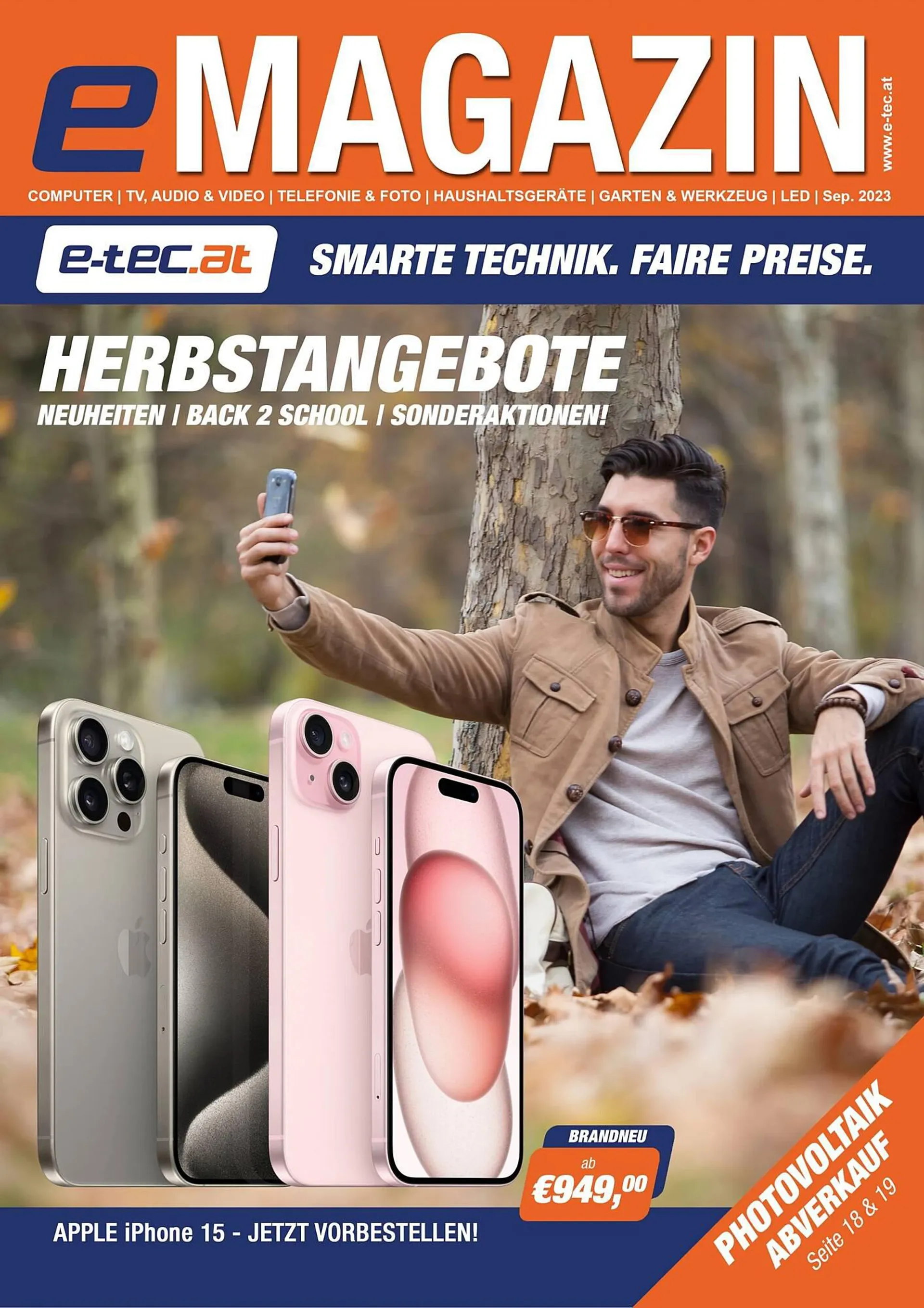 e-tec Flugblatt von 22. September bis 30. September 2023 - Flugblätt seite  1