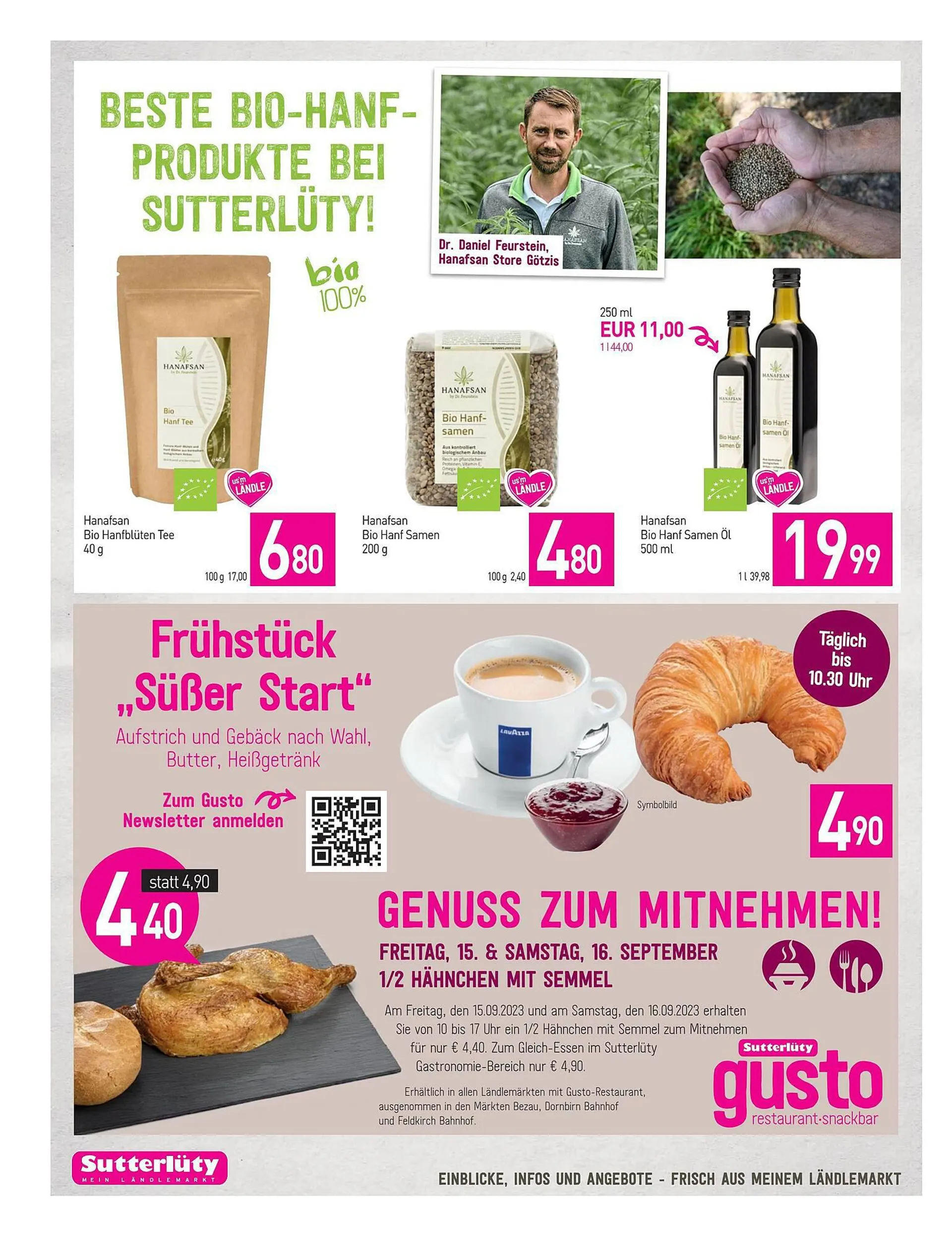 Sutterlüty Flugblatt von 14. September bis 20. September 2023 - Flugblätt seite  14