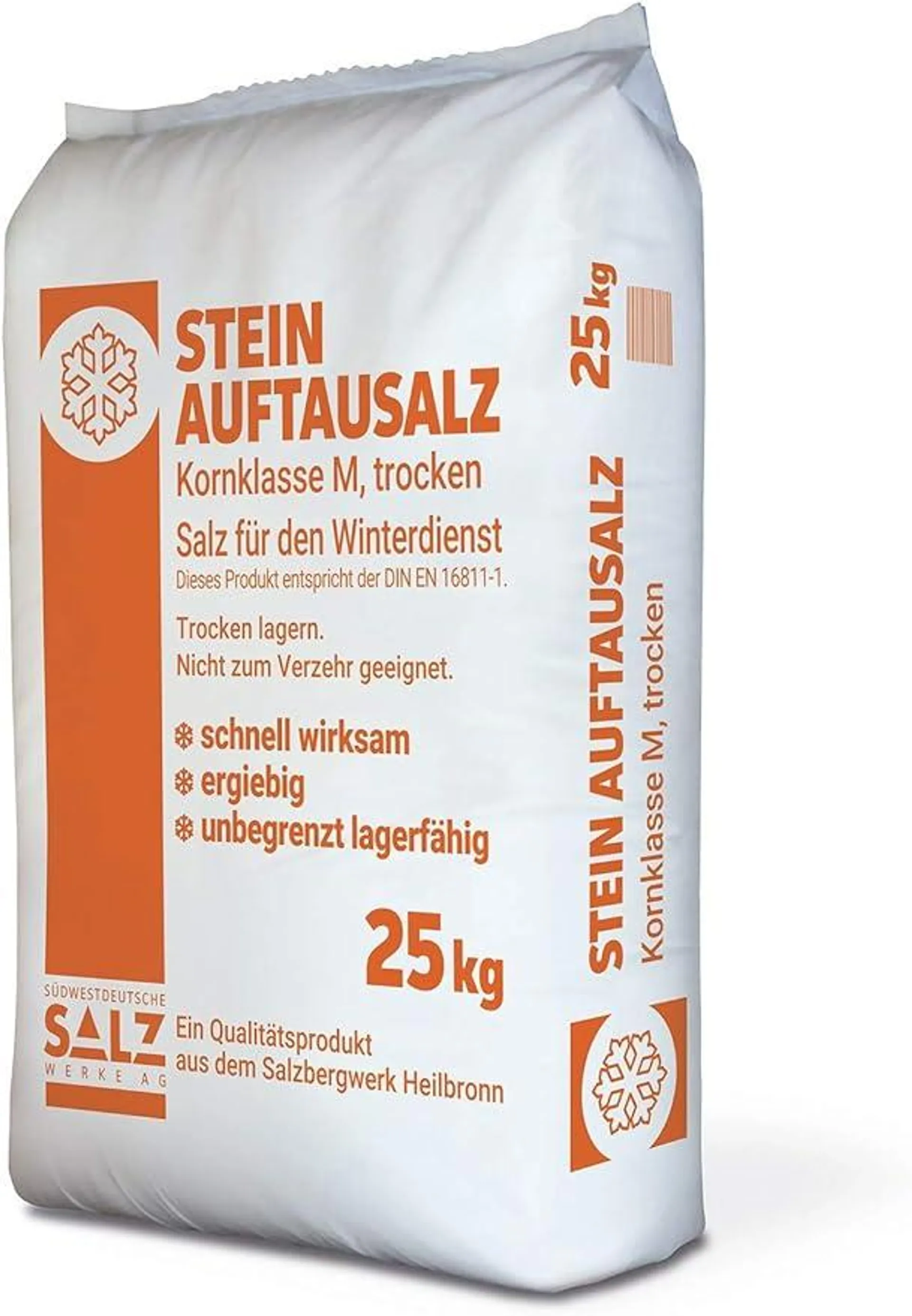 Streusalz | Auftausalz | Nordsalz | 25 kg Sack| für den professionellen Winterdienst | Streugut | sofort verfügbar