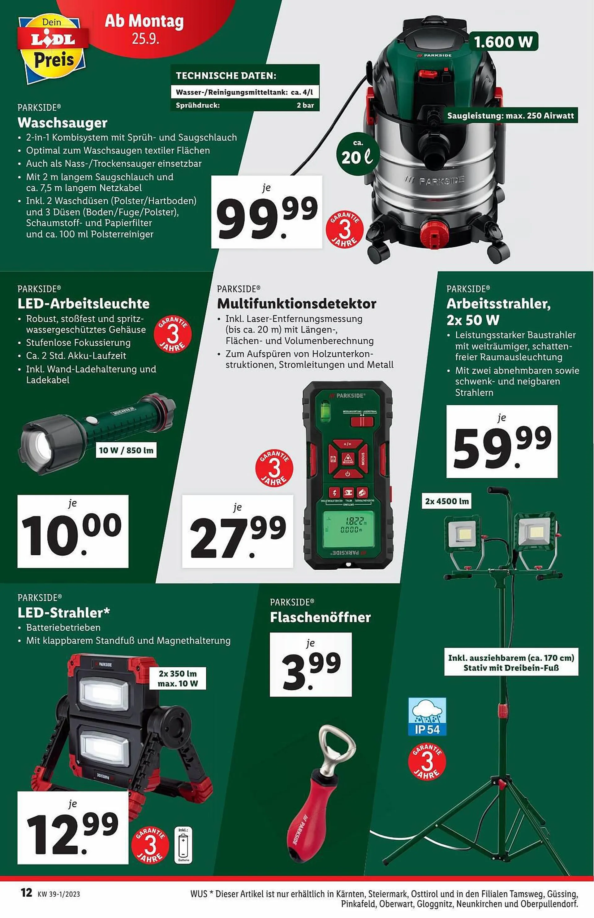 Lidl Flugblatt von 19. September bis 27. September 2023 - Flugblätt seite  12