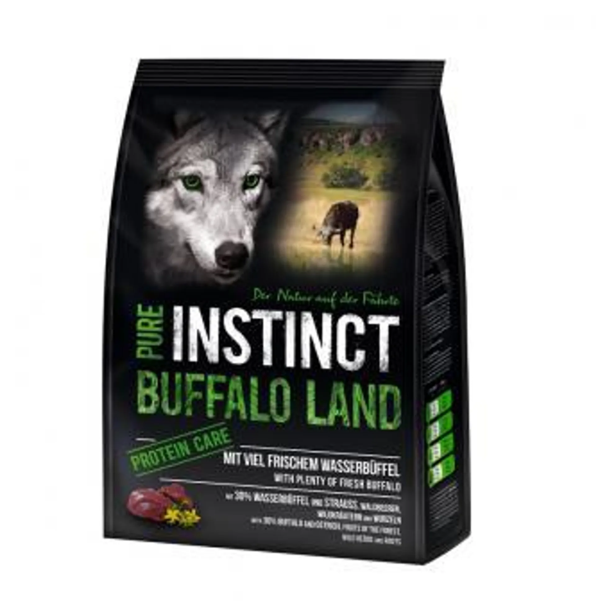 PURE INSTINCT PROTEIN CARE Buffalo Land 1kg Beutel mit Büffel und Strauß