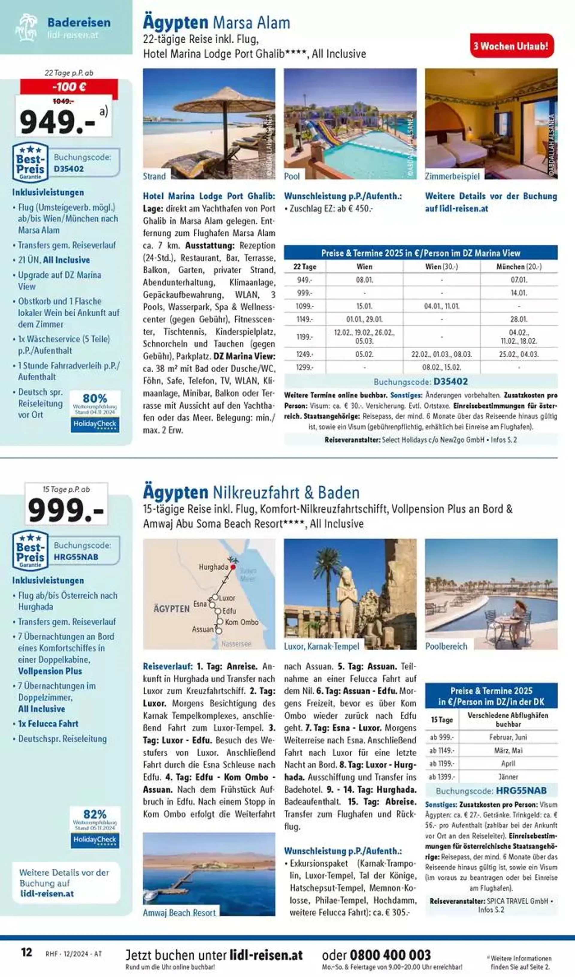 Aktuelle Reiseprospekte Hauptprospekt Dezember von 29. November bis 31. Dezember 2024 - Flugblätt seite  12