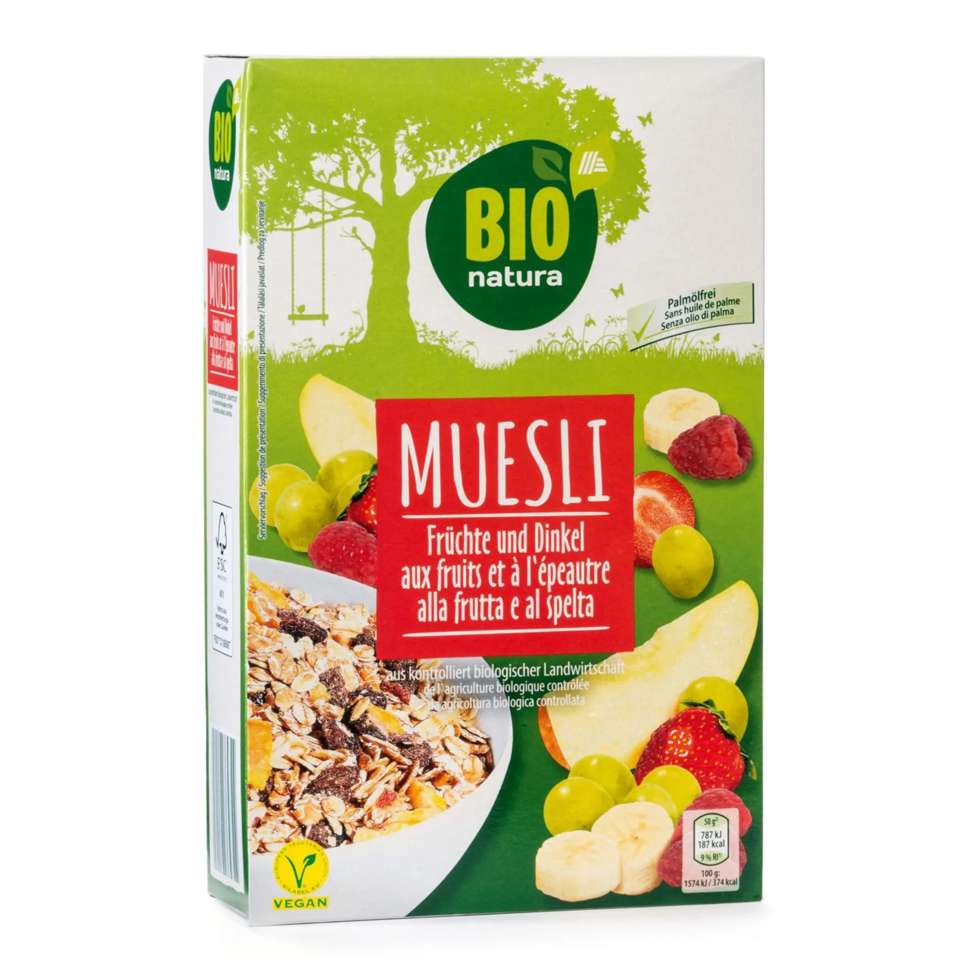 BIO NATURA BIO-Müsli, Früchte