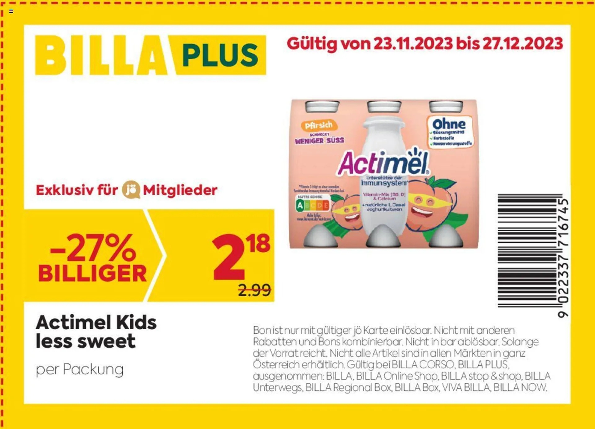 Billa Flugblatt von 23. November bis 27. Dezember 2023 - Flugblätt seite  6