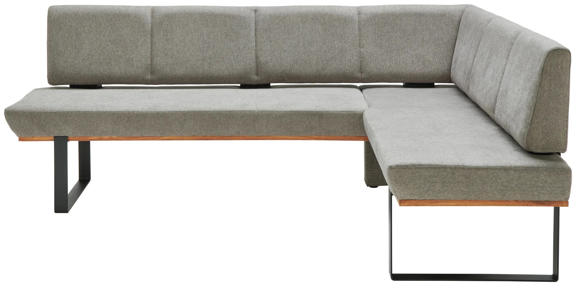 James Wood Eckbank Dunkelgrau/Schwarz Tristan 225x175 cm