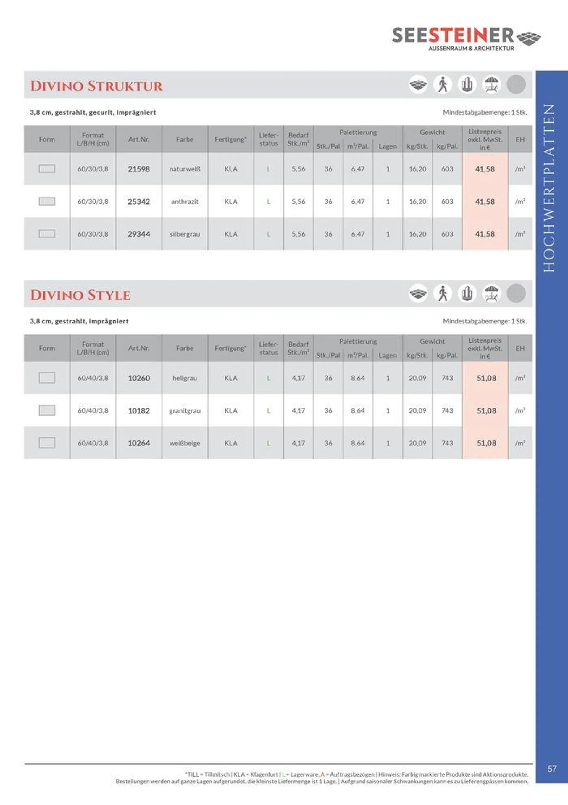 Preis Liste 2024 von 31. Mai bis 31. Dezember 2024 - Flugblätt seite  59