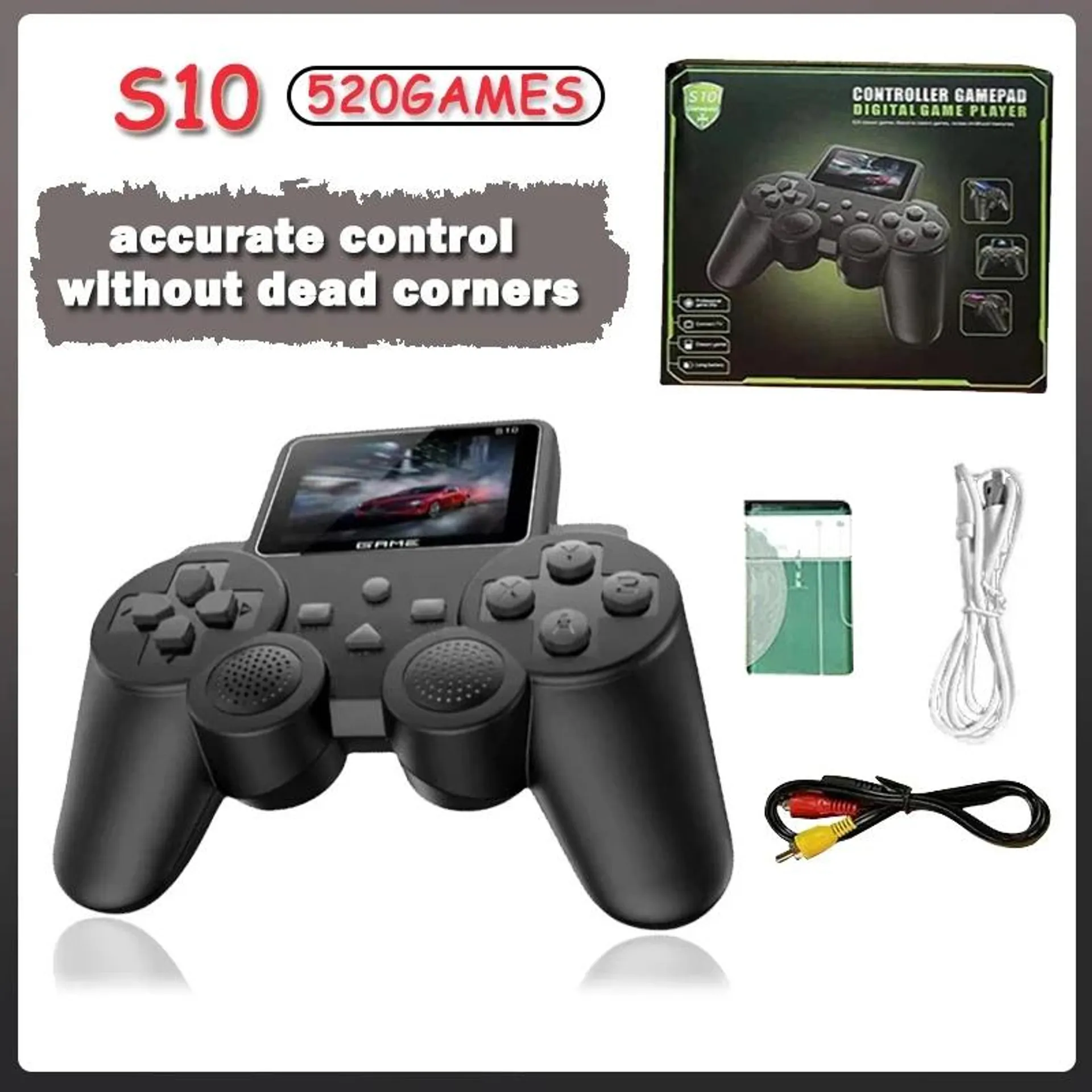 NEW S10 Mini Remote Control 2.4-inch Video Handheld Game Console 520 Game Consoles AV Output Video Controller Kids Gift 8-Bit