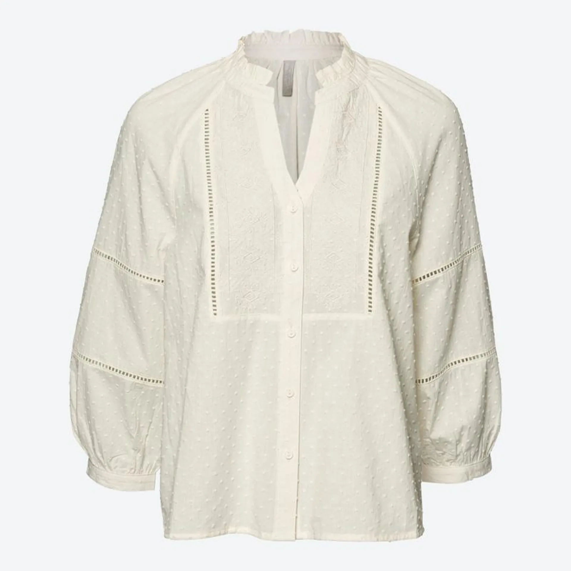 Damen-Bluse mit Spitzeneinsätzen