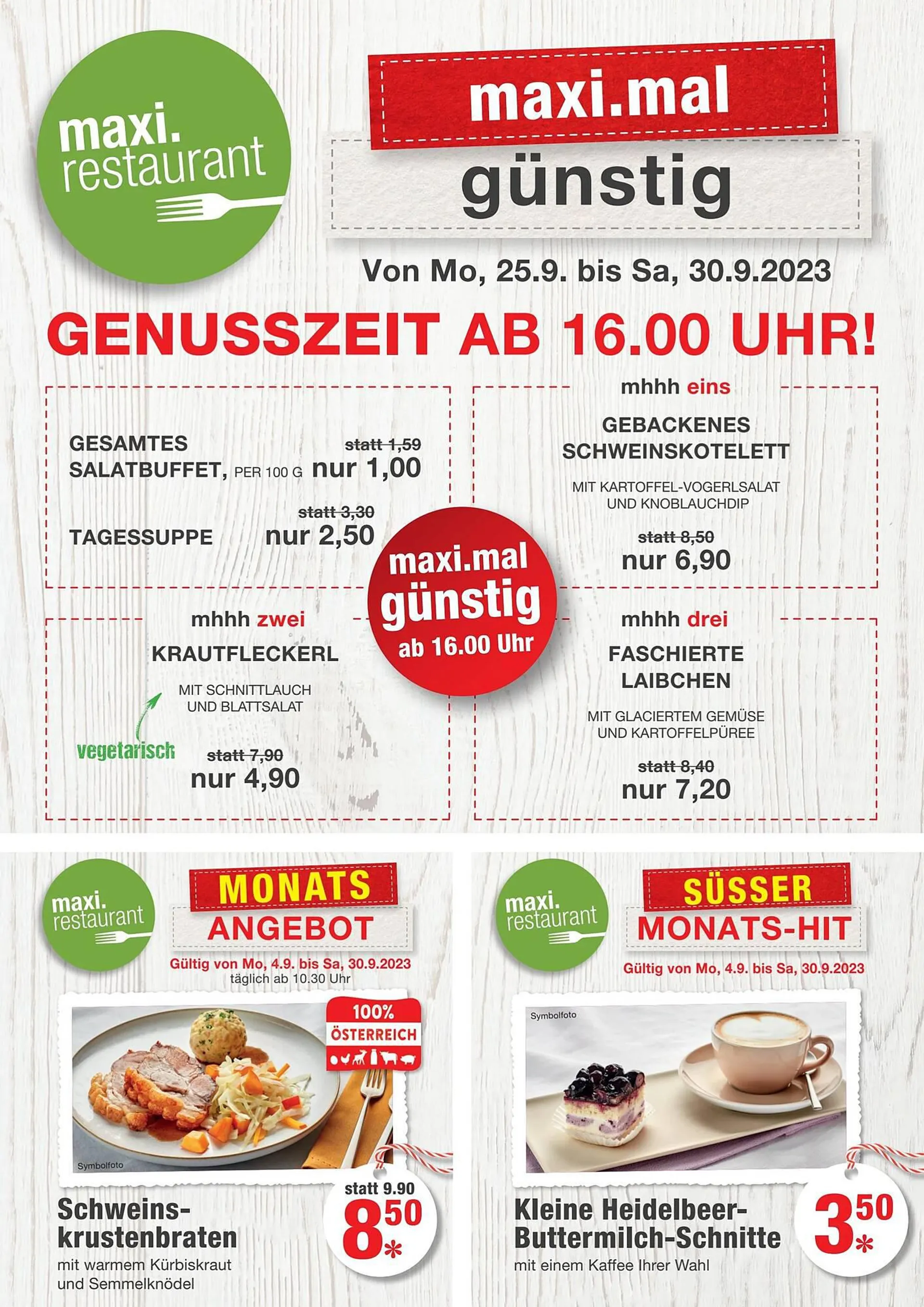 Maximarkt Flugblatt von 25. September bis 30. September 2023 - Flugblätt seite  1