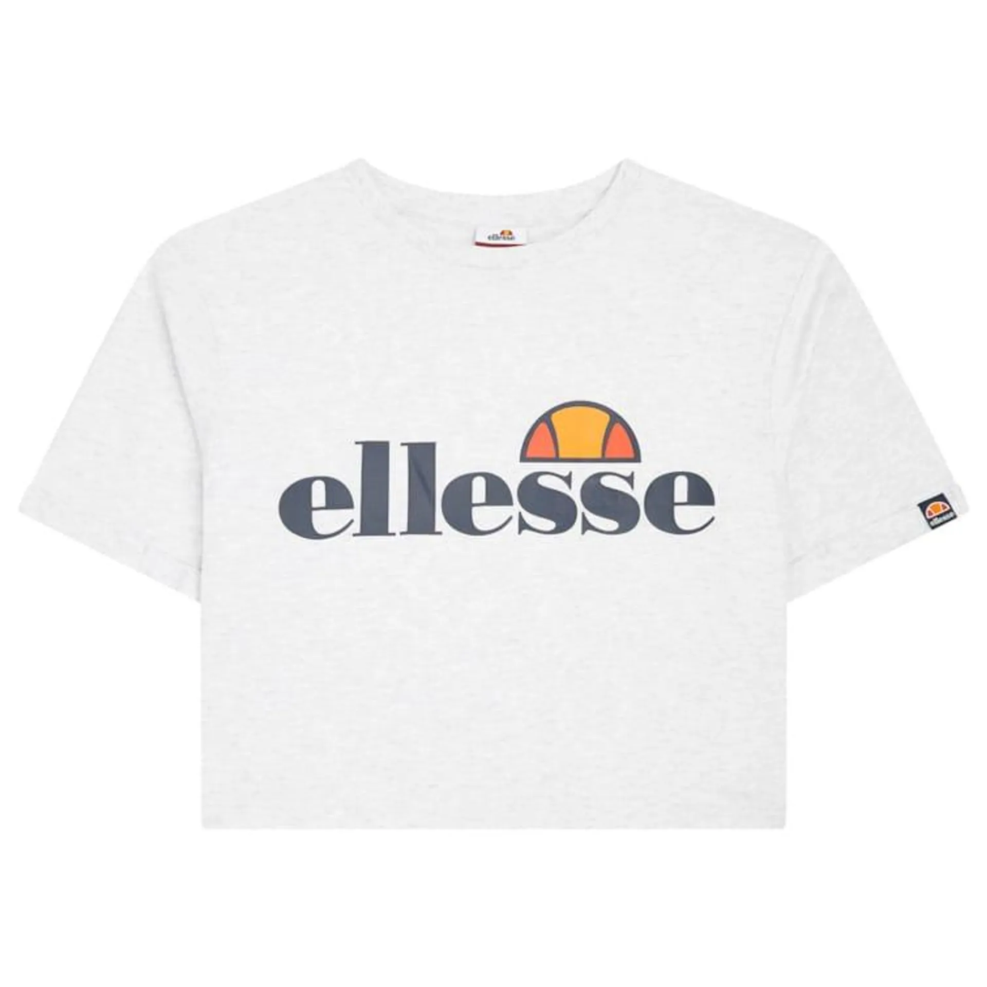 Ellesse Damen T-Shirt Alberta - Crop-Top, Kurzarm, Crewneck, Rundhals, Logo-Print