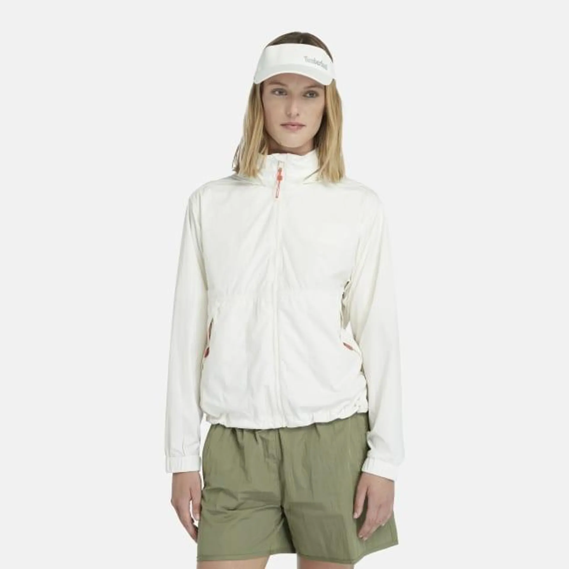 Anti-UV Windbreaker for Women in White