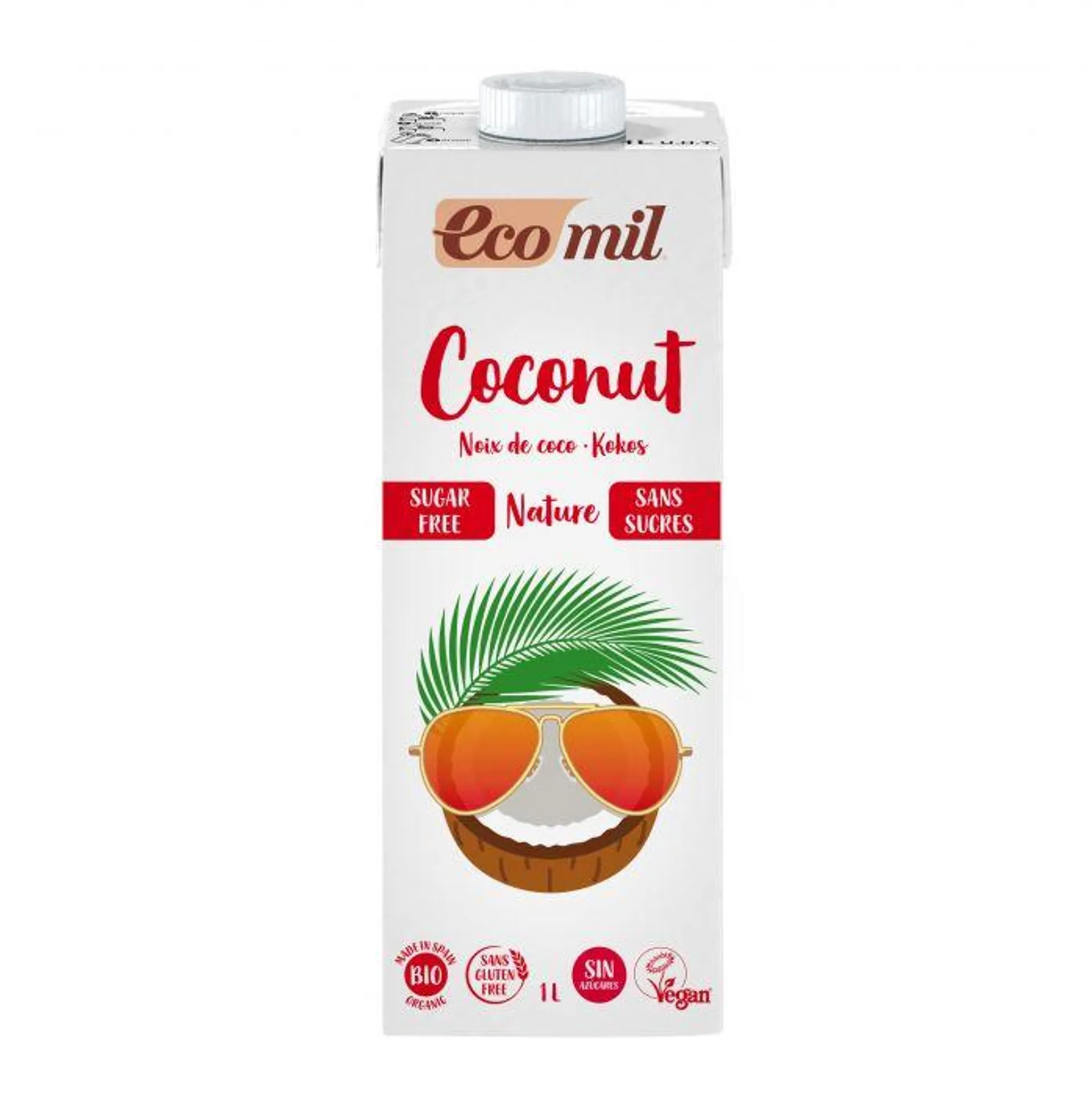 EcoMil EcoMil Bio Kokosdrink Zuckerfrei (Zuckergehalt<0,3 g pro 100g) 1l
