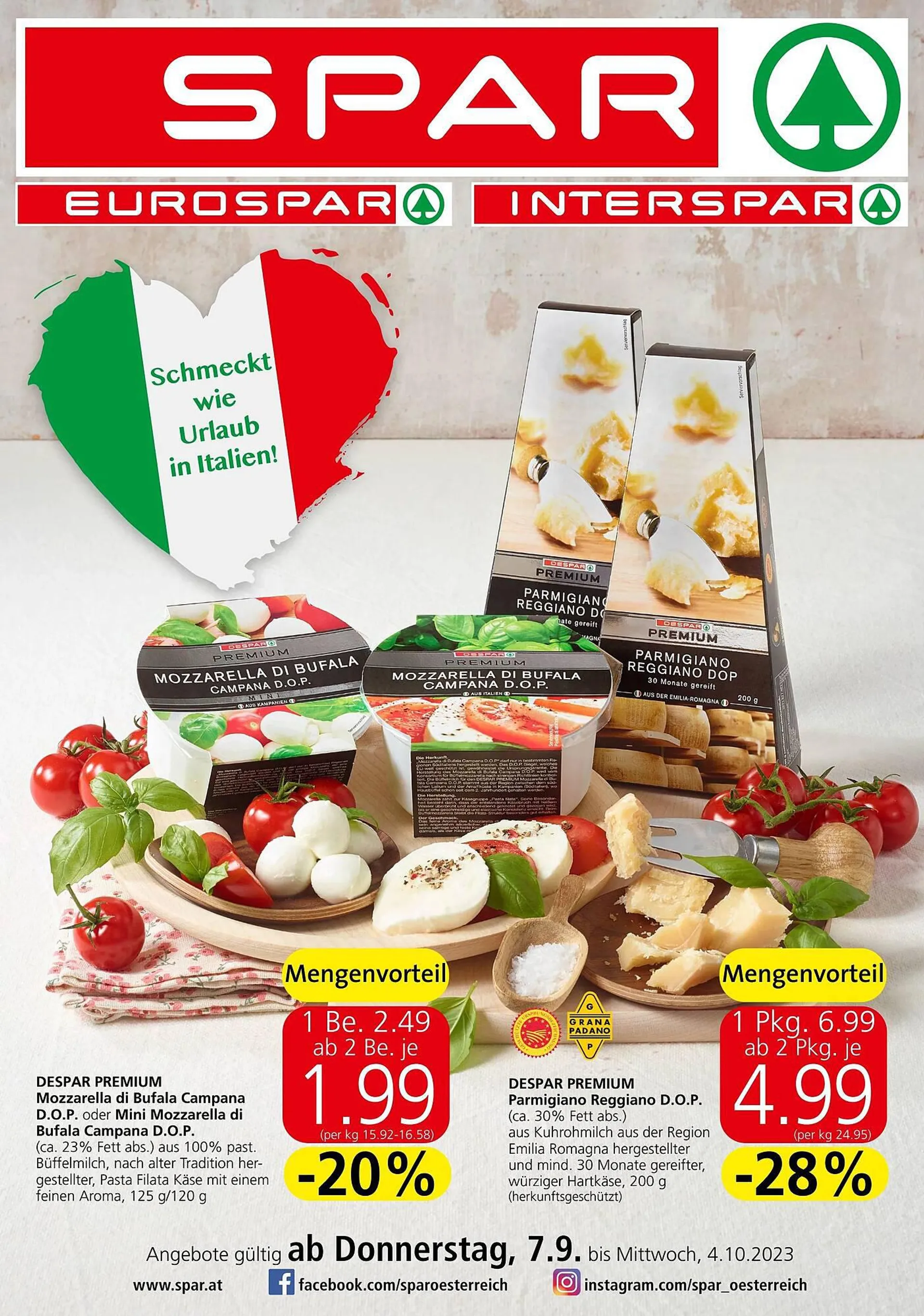 Spar Flugblatt von 7. September bis 4. Oktober 2023 - Flugblätt seite  1