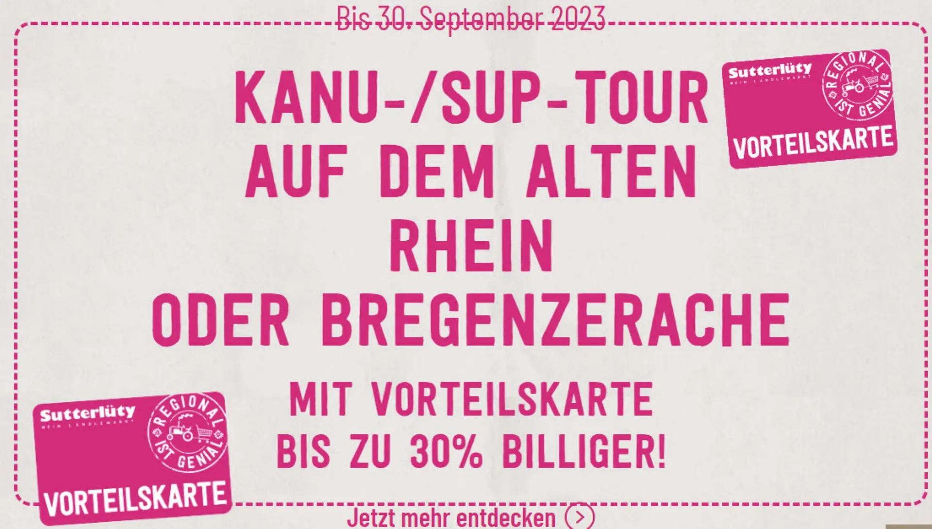 Sutterlüty Flugblatt von 30. August bis 30. September 2023 - Flugblätt seite  1