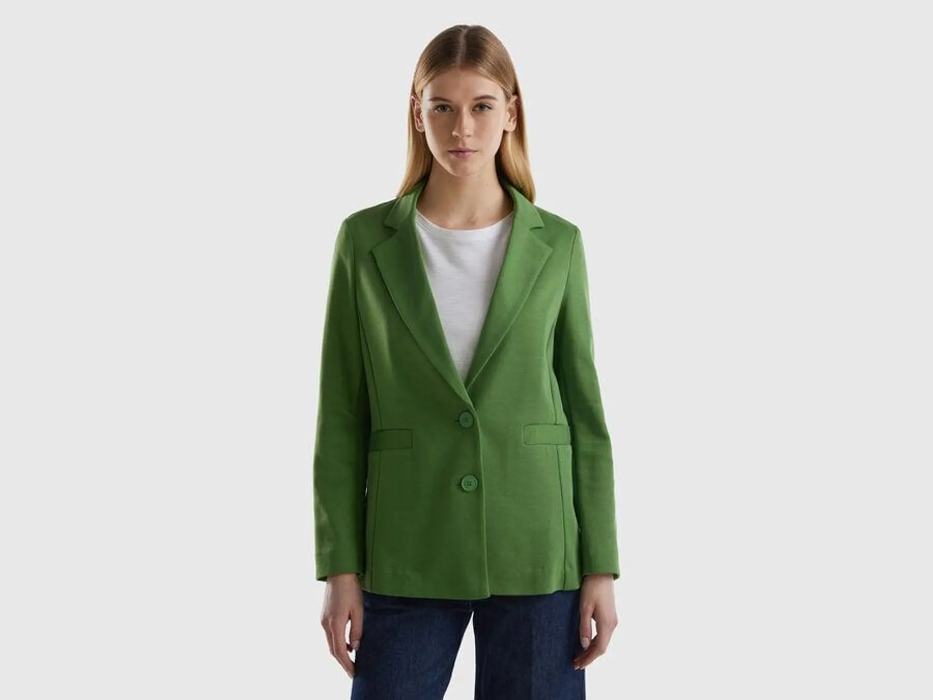 Taillierter Blazer aus gemischter Baumwolle