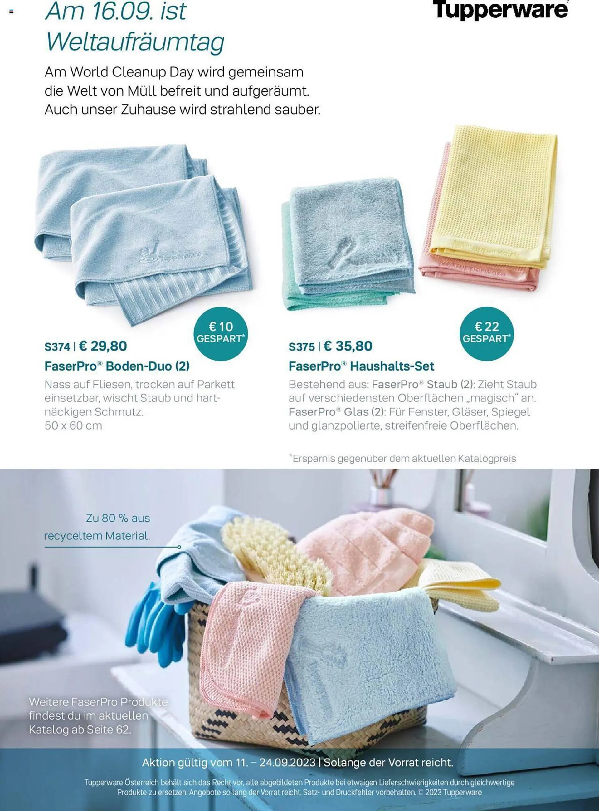 Tupperware Flugblatt von 11. September bis 24. September 2023 - Flugblätt seite  1